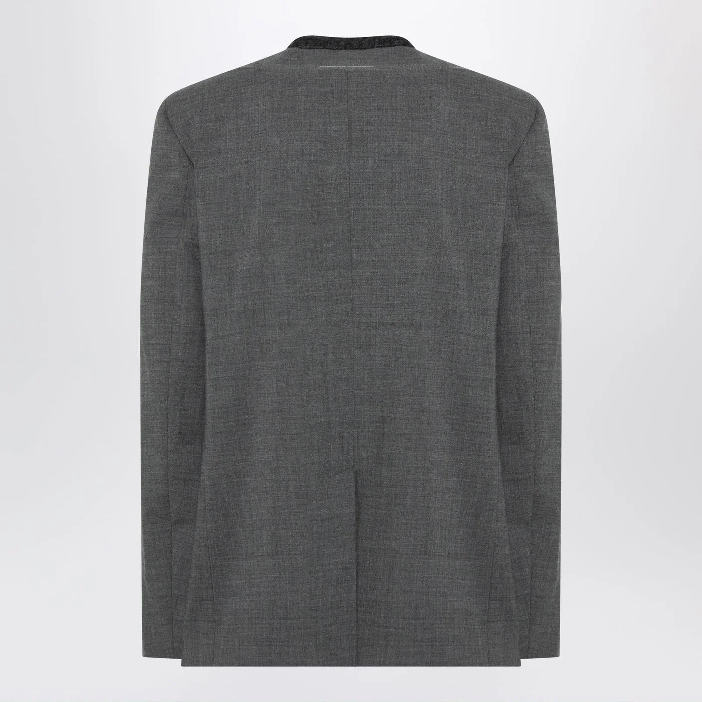 MM6 Maison Margiela Grey mélange wool-blend jacket