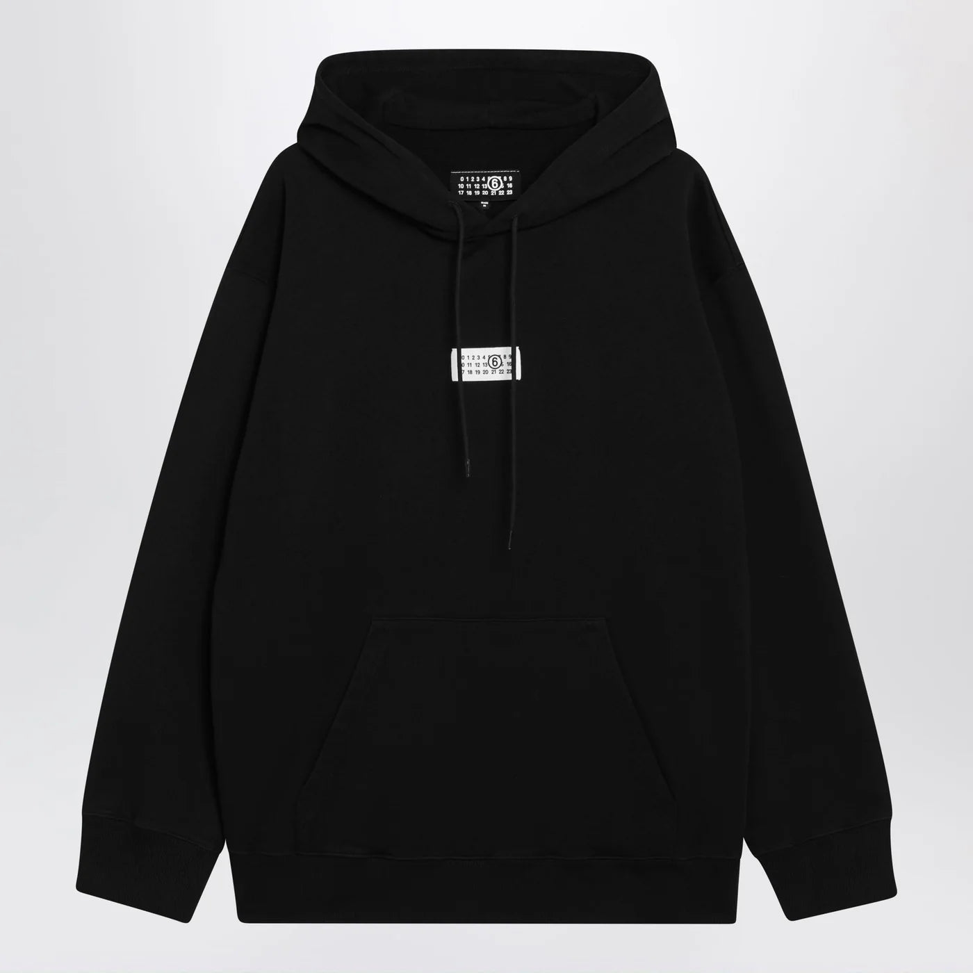 MM6 Maison Margiela Black Numeric cotton hoodie