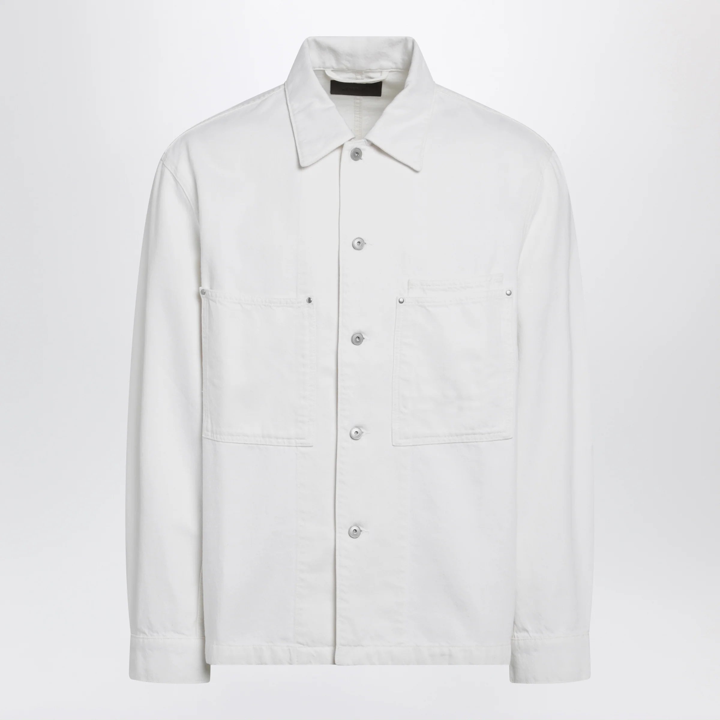 LEMAIRE White denim shirt jacket