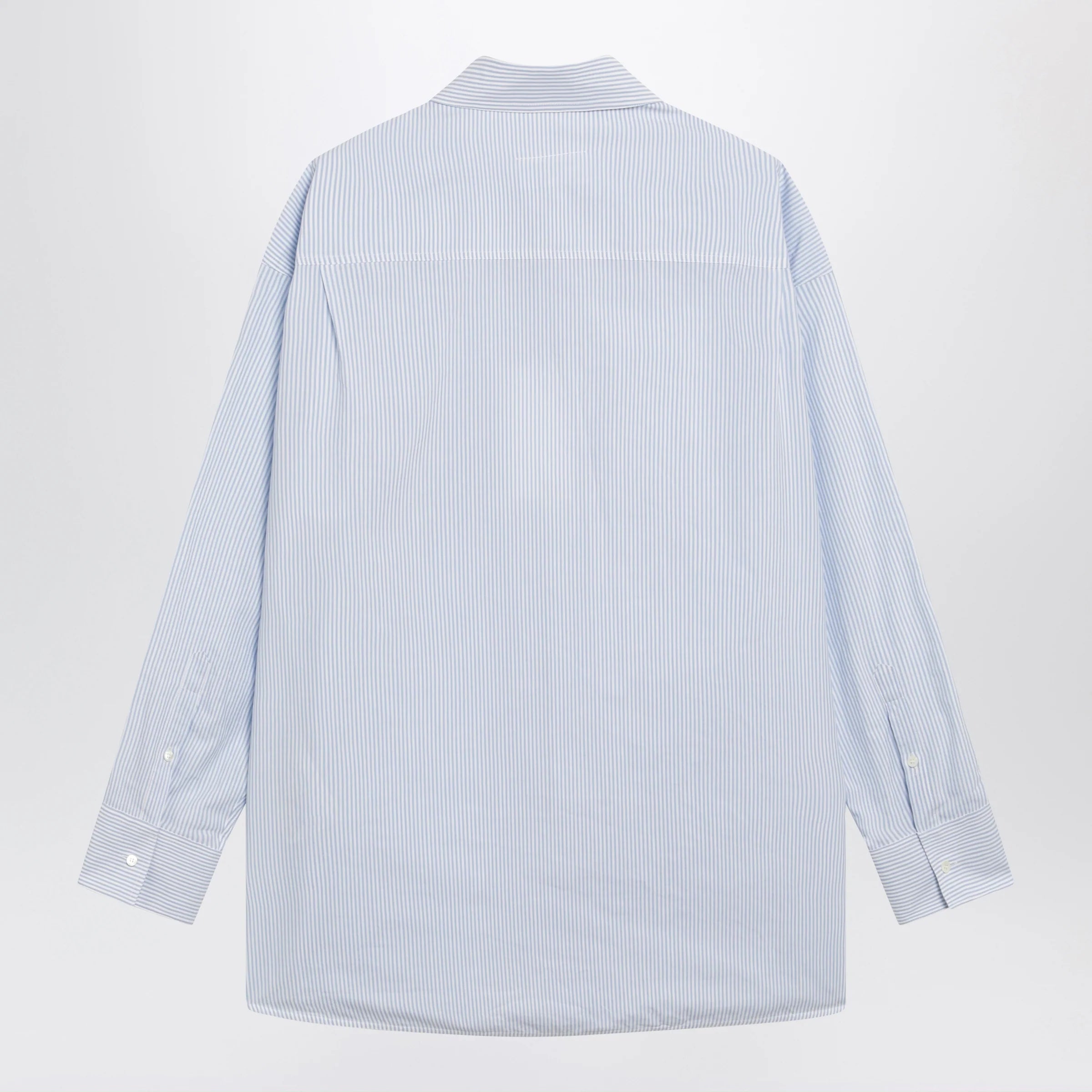 MM6 Maison Margiela White/light blue striped cotton shirt