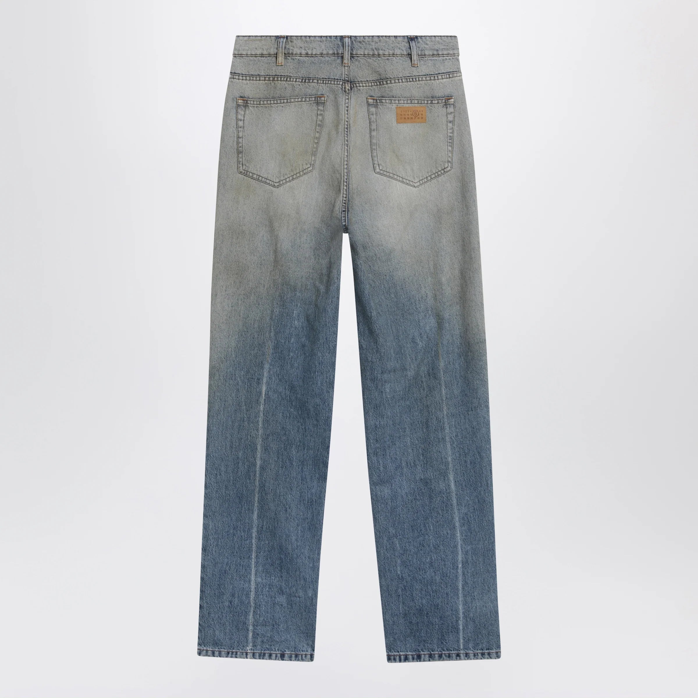 MM6 Maison Margiela Mid-blue washed-effect denim jeans