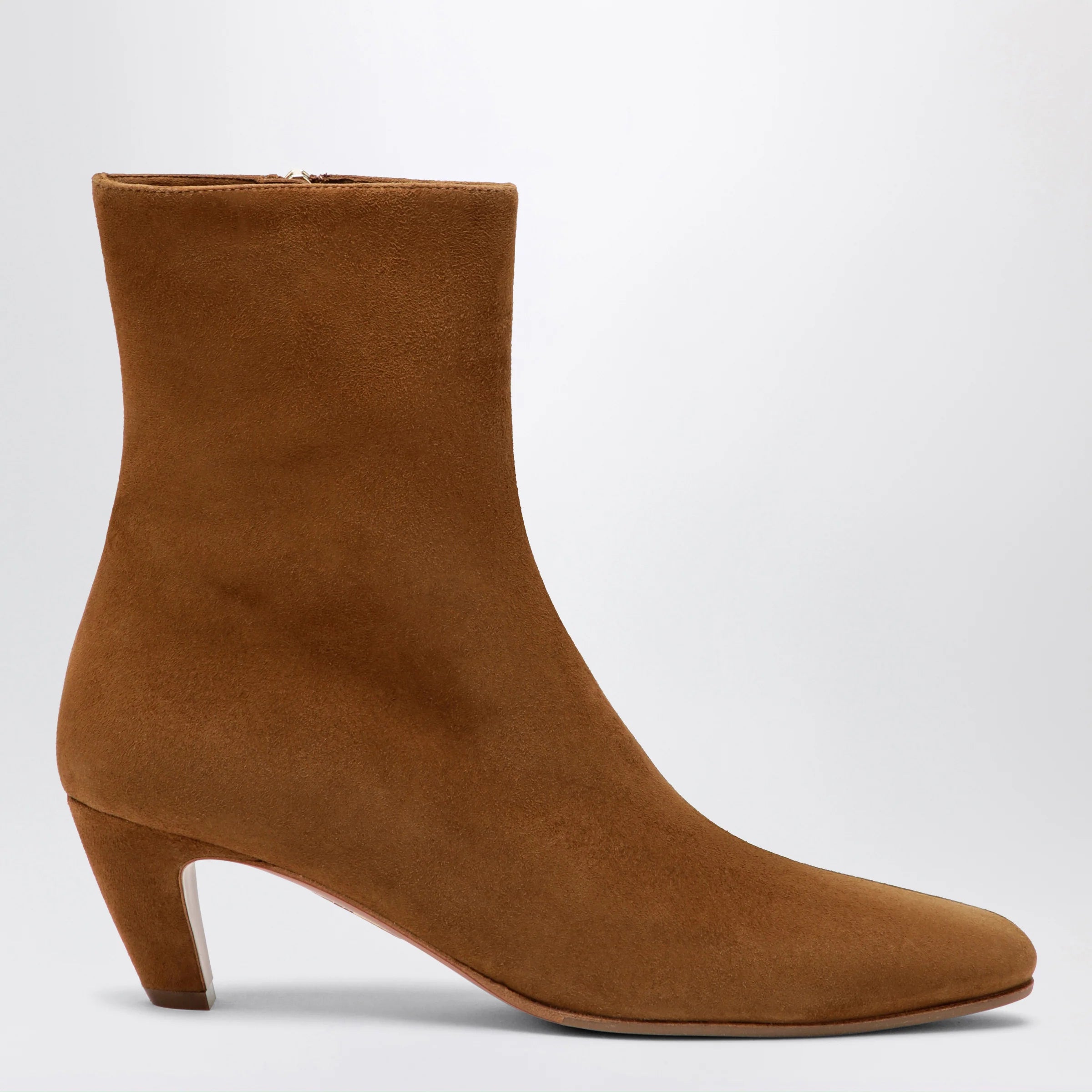 Aquazzura Chestnut Sloan suede ankle boots