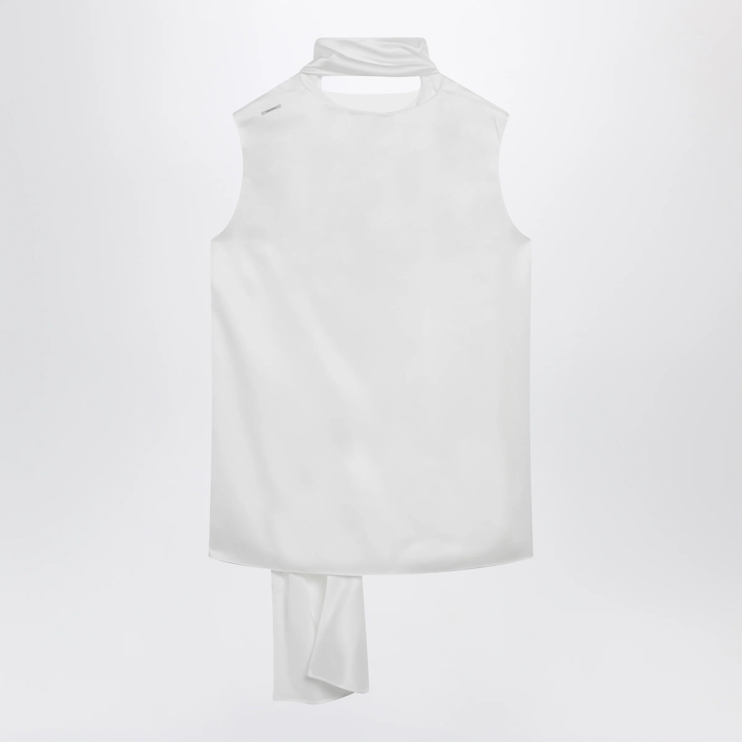 S Max Mara White silk satin top