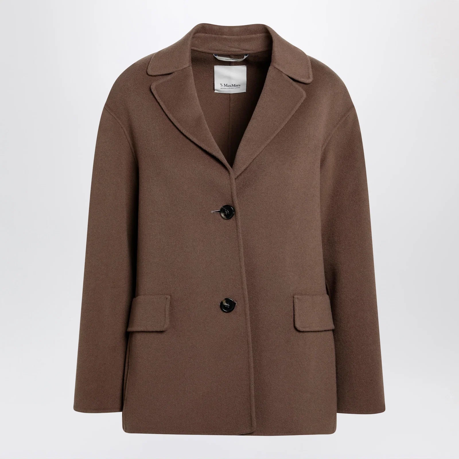 S Max Mara Brown double-wool single-breasted jacket