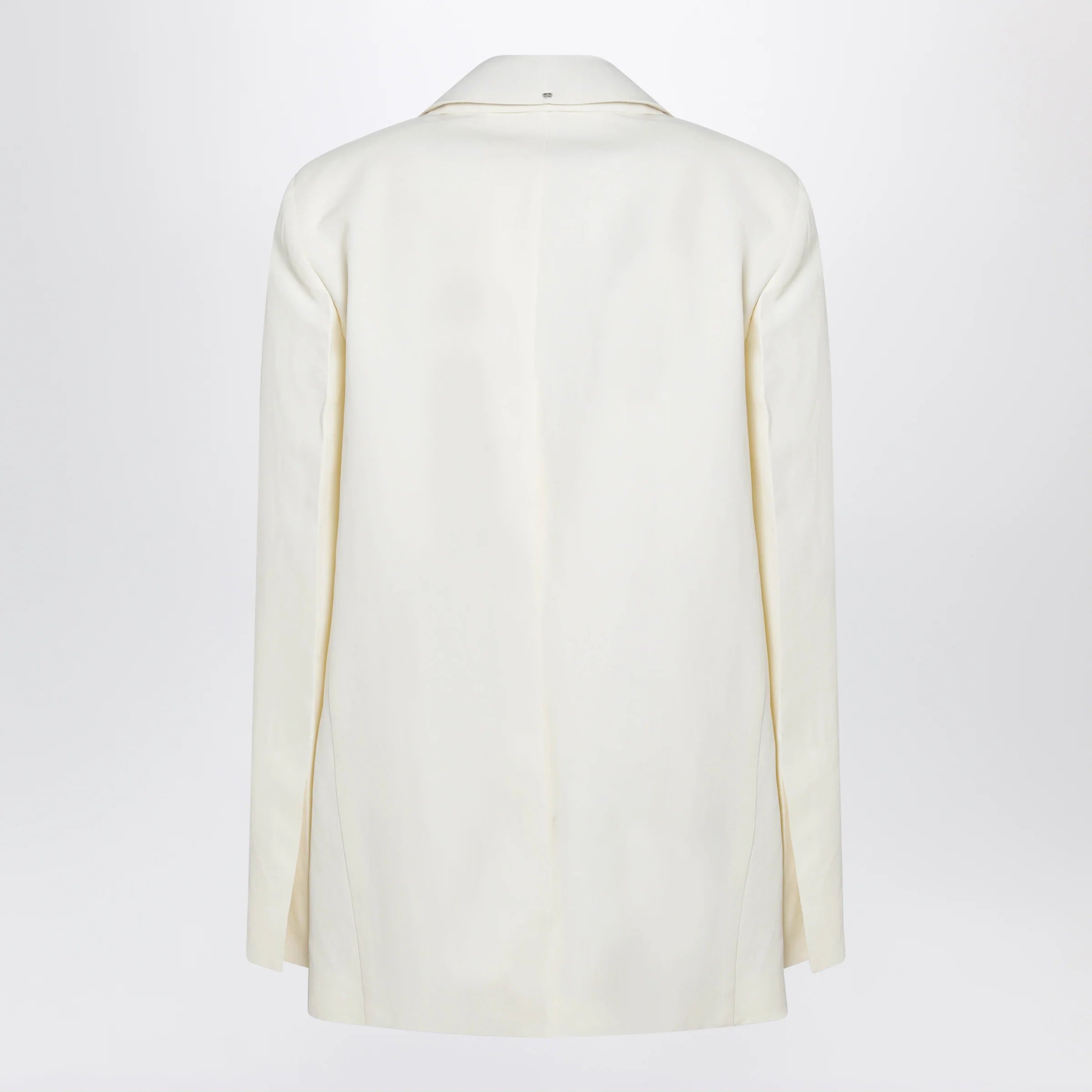 Sportmax Double-collar blazer in viscose blend, yellow