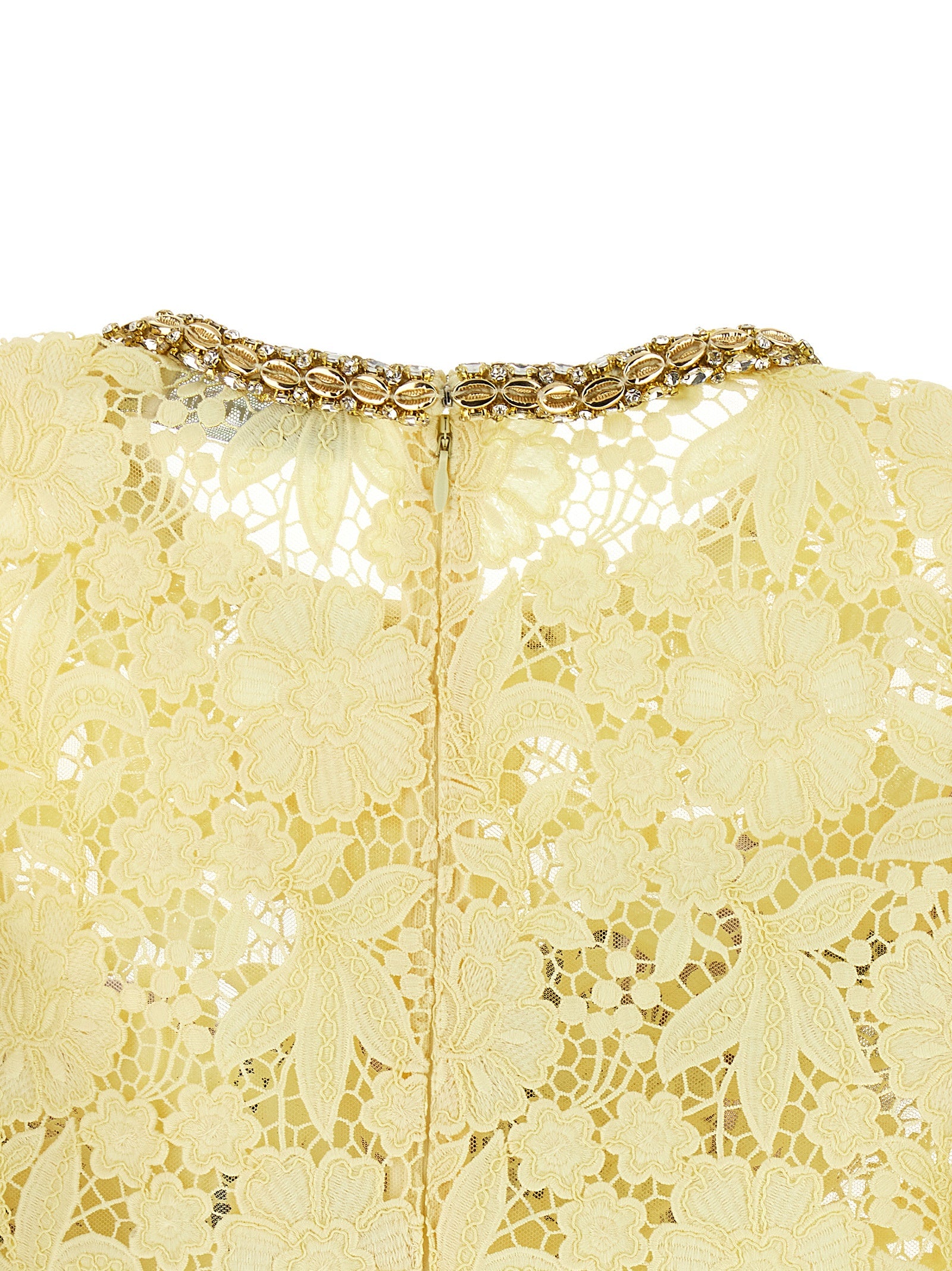 Self-Portrait Yellow Lace Top