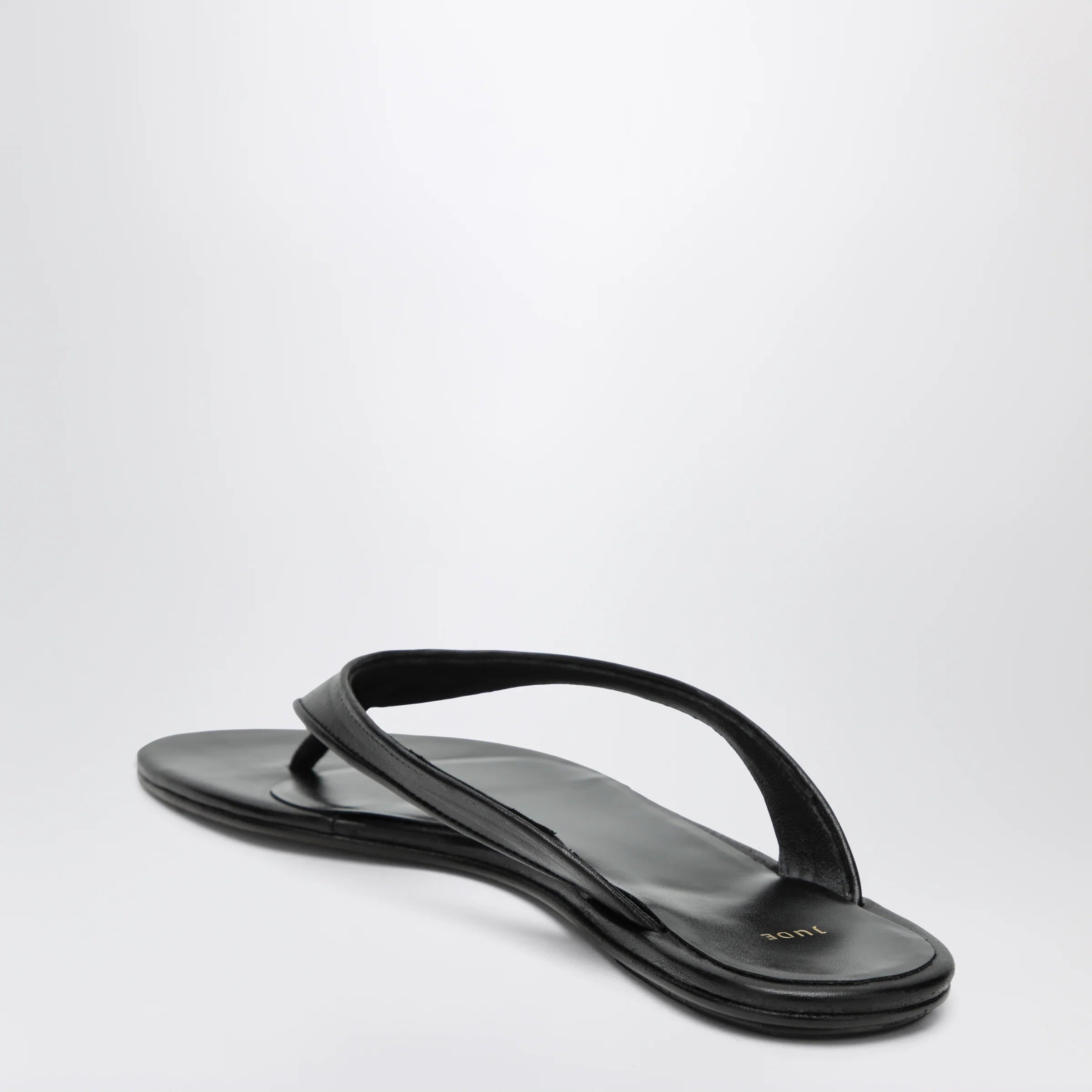 Jude Black Leather Rue Sandal