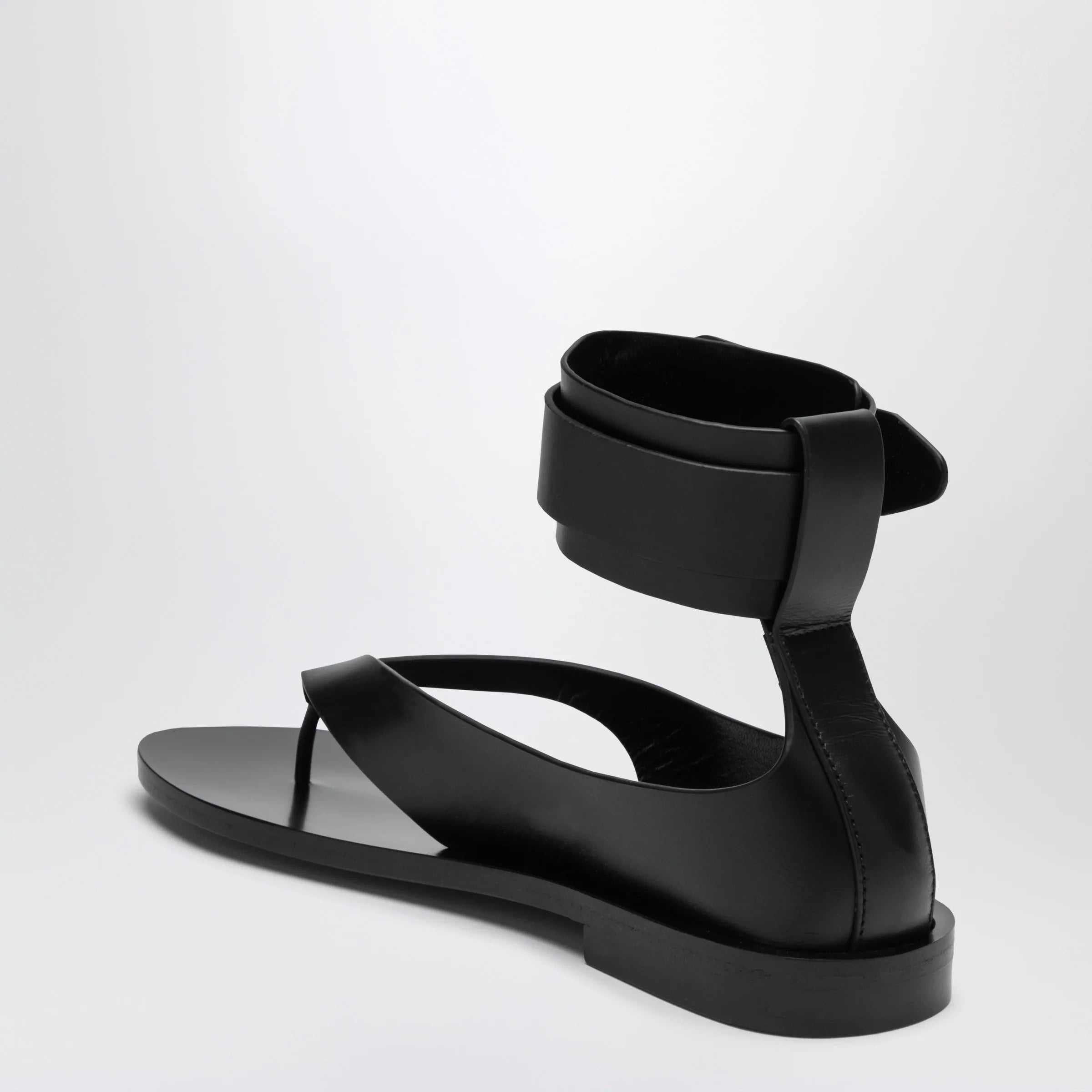 Durazzi Milano Black Sandals With Ankle Strap Closure