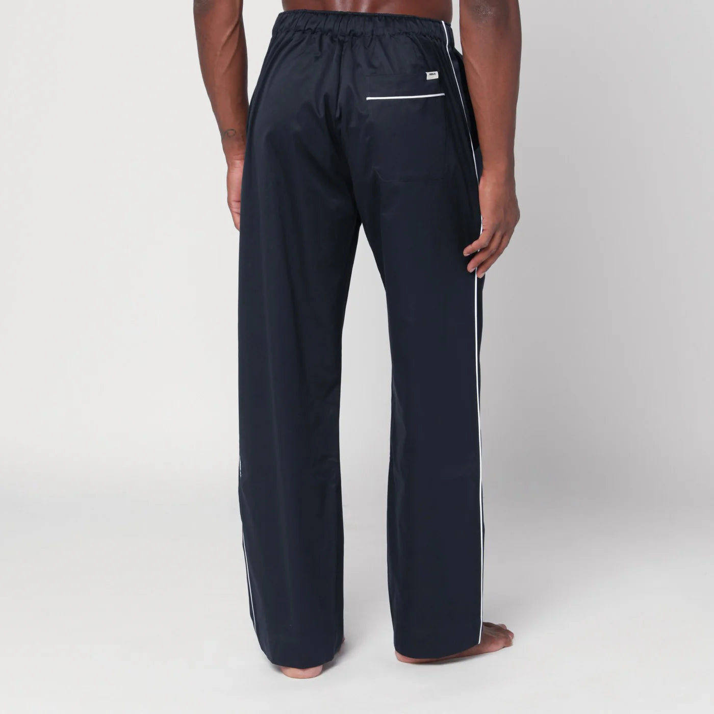 Tekla Blue/white pyjama trousers