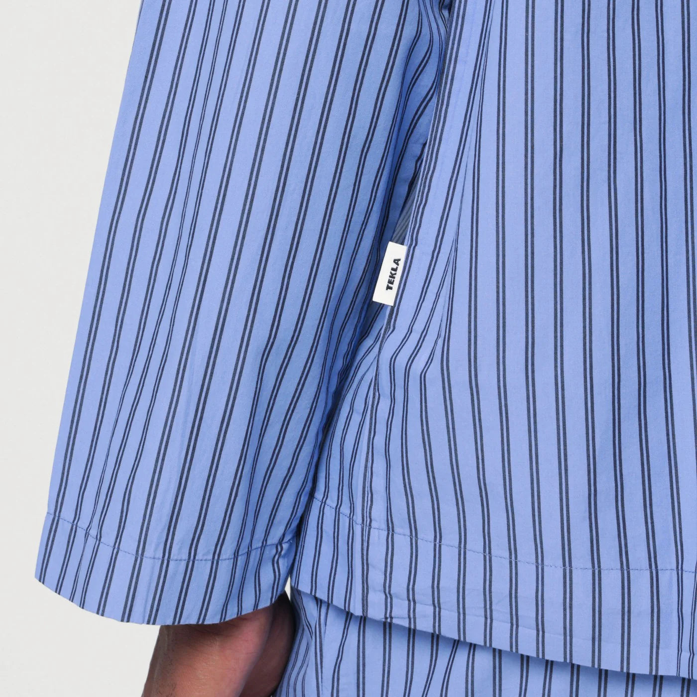 Tekla Striped blue pyjama shirt