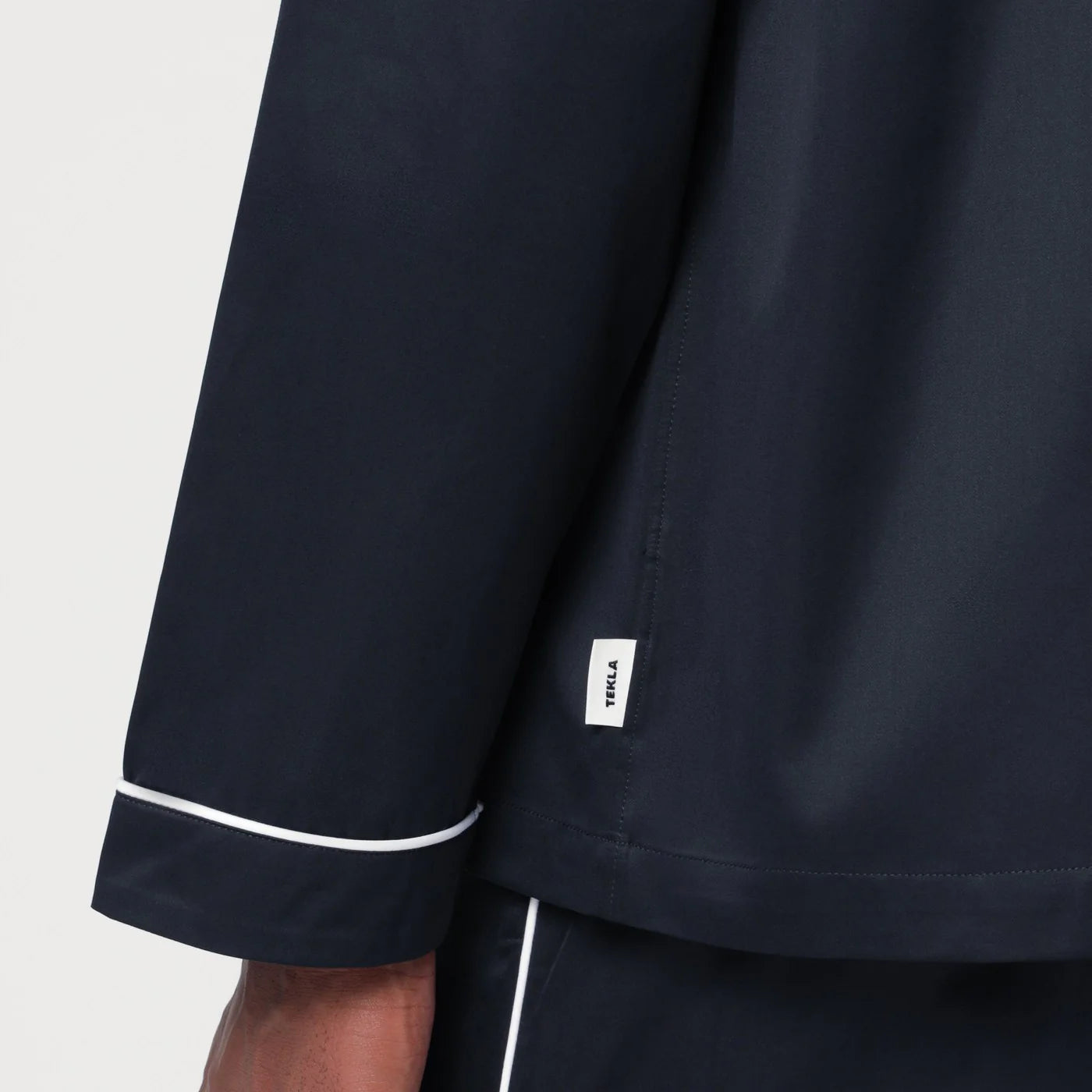 Tekla Blue/white pyjama shirt