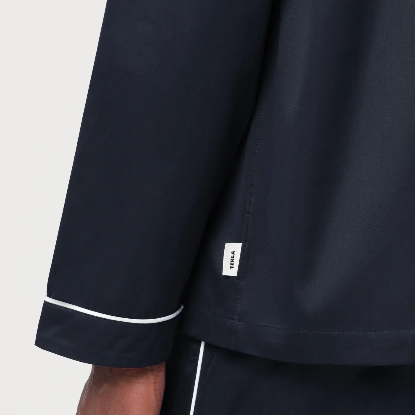 Tekla Blue/white pyjama shirt