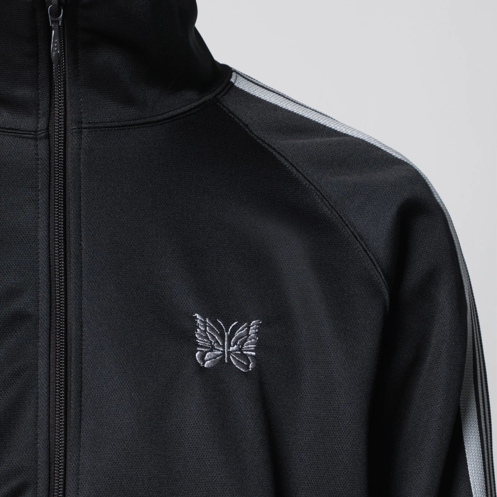 Needles Jacquard polyester track jacket in charcoal