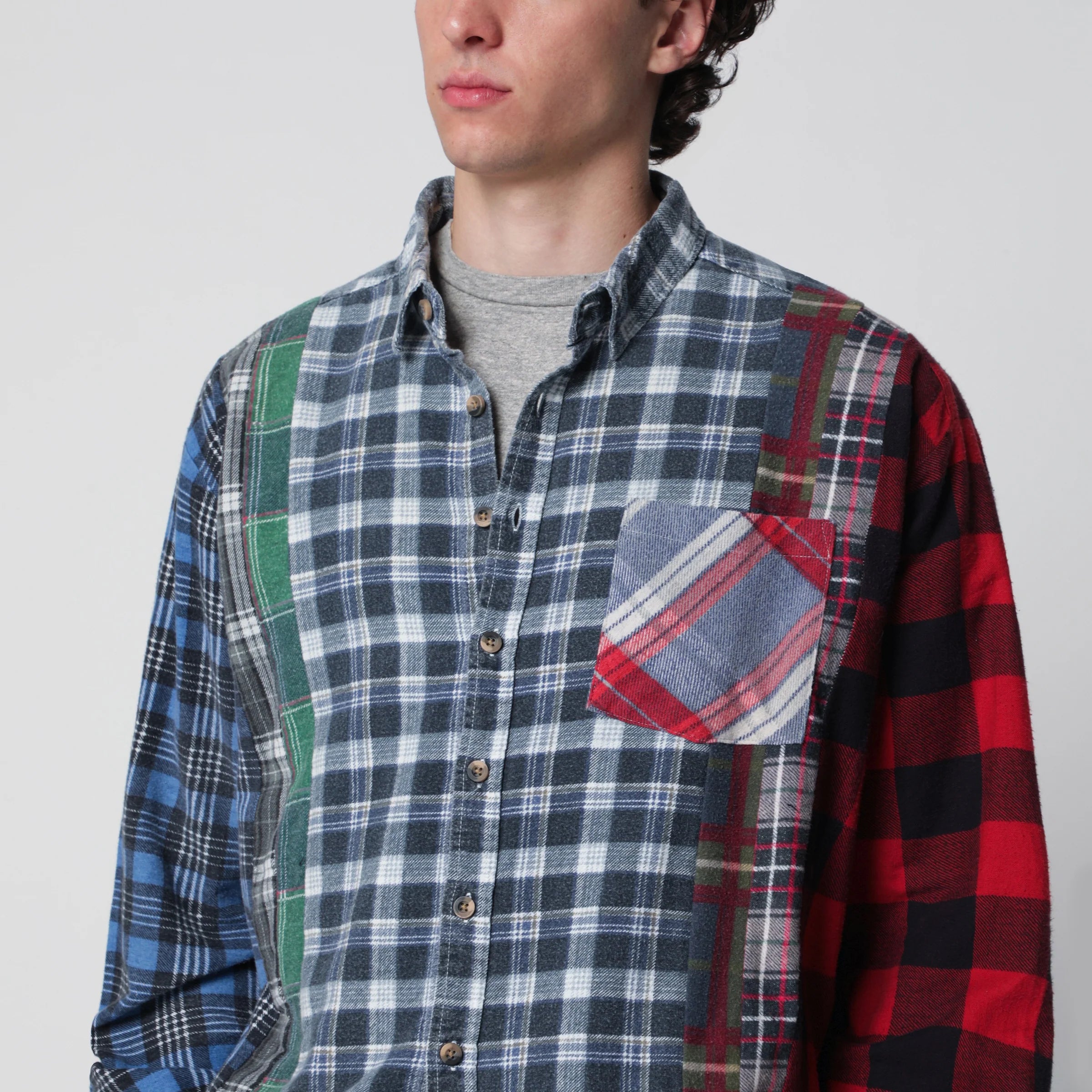 Needles 7 Cuts flannel shirt in cotton, assorted