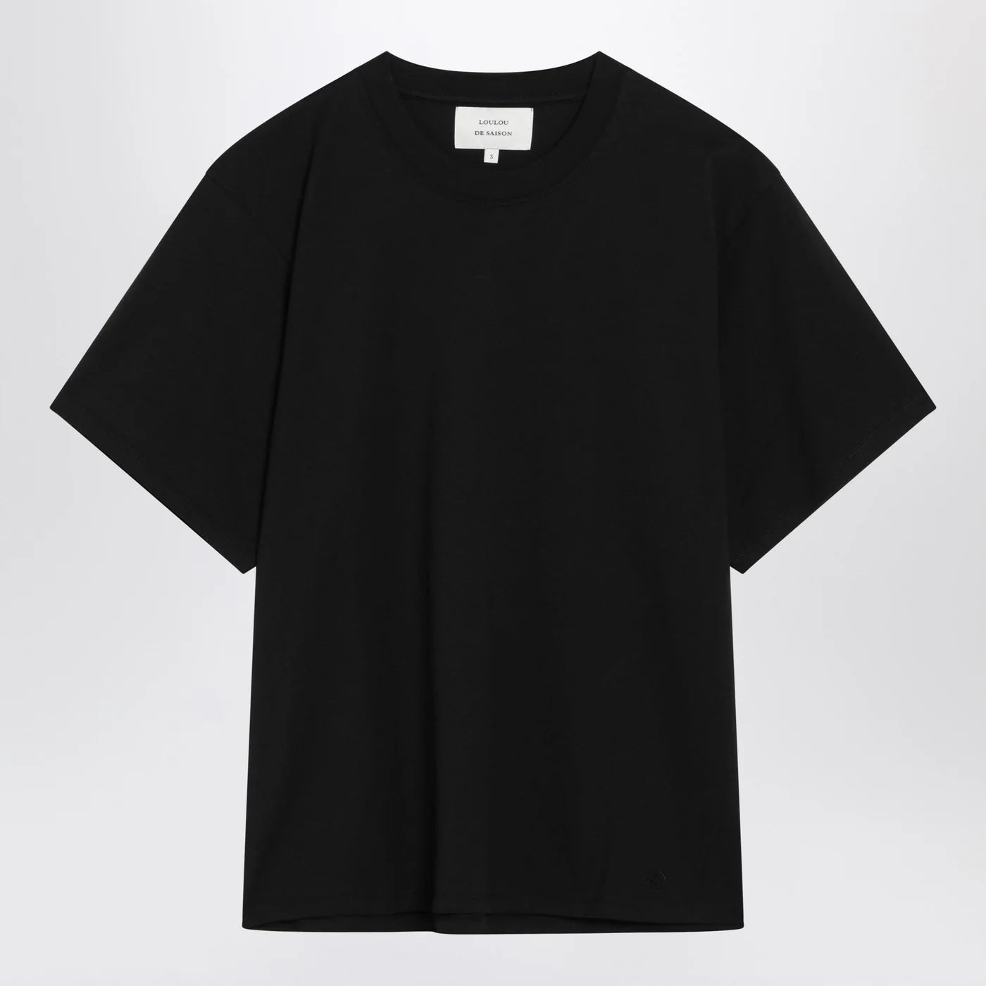 LouLou De Saison Black cotton crew neck T-shirt