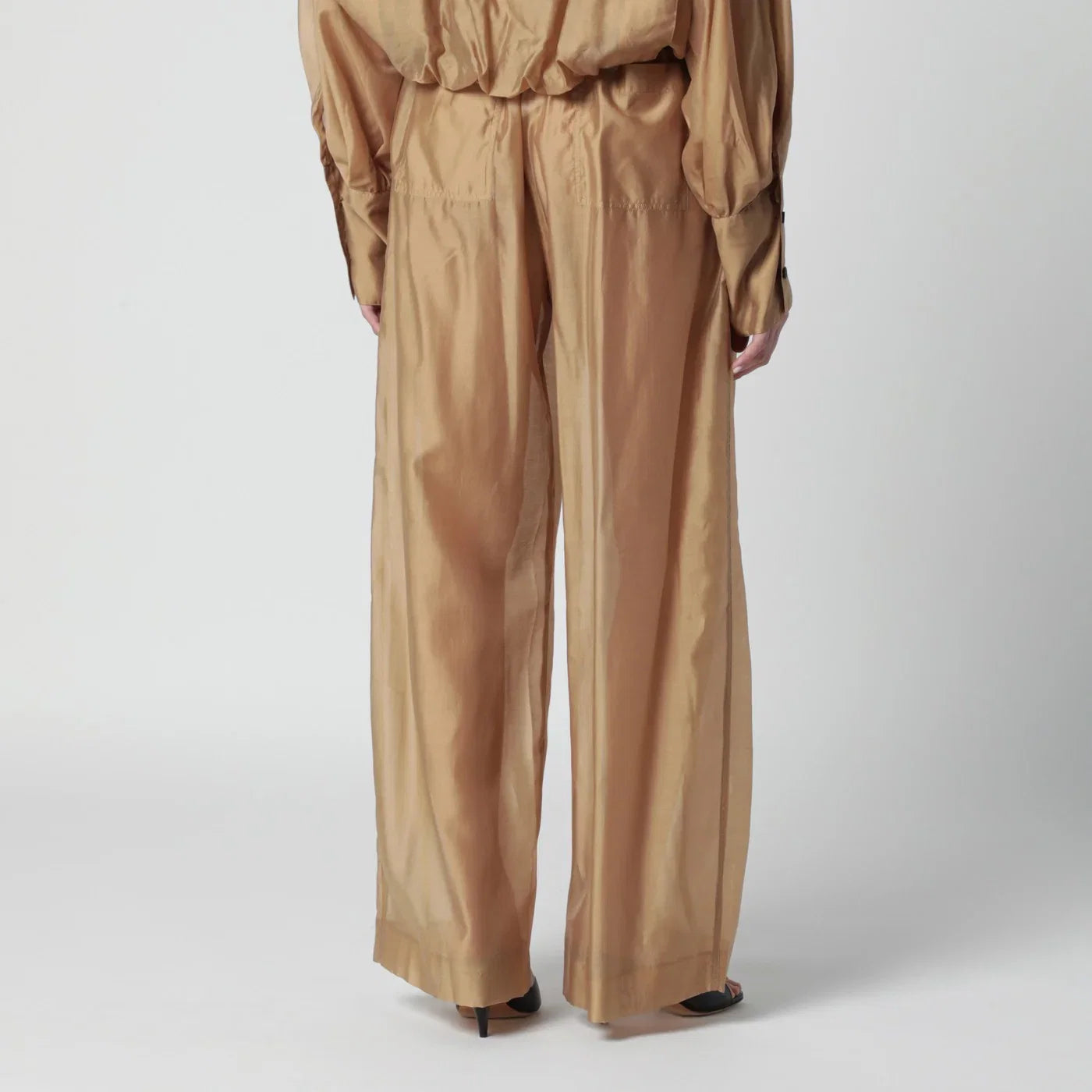 TheLatest Nude lightweight muslin Dora trousers