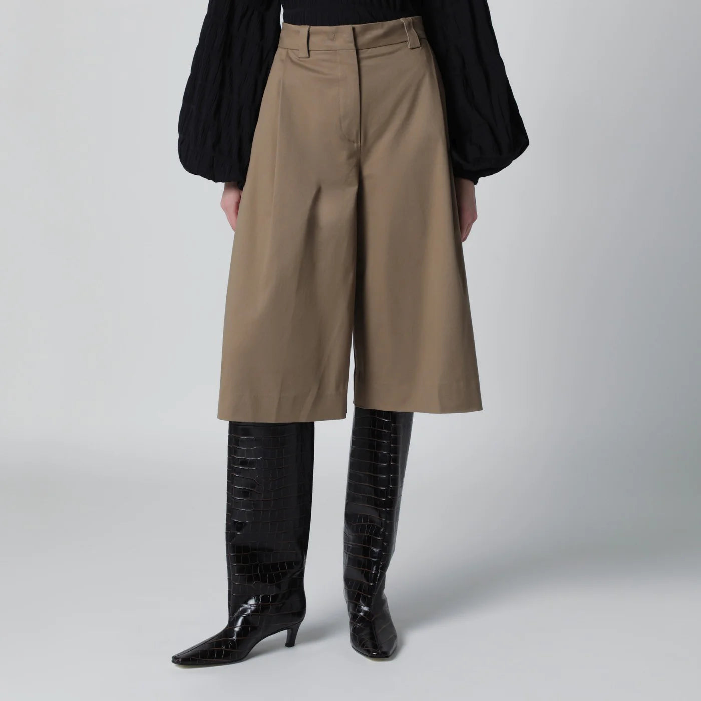 TheLatest Cognac cotton Dakota bermuda shorts