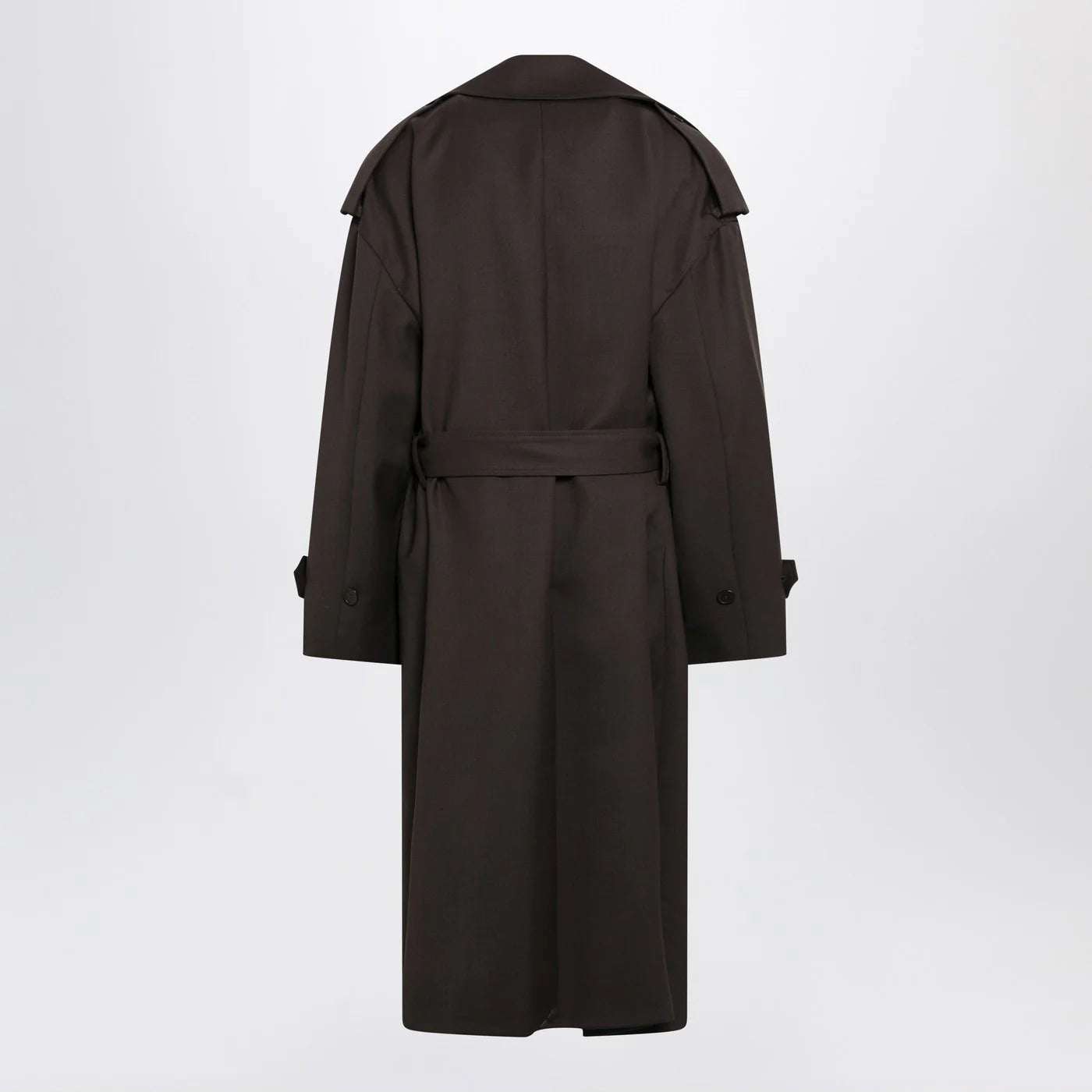 The Frankie Shop Dursley brown wool-blend trench coat