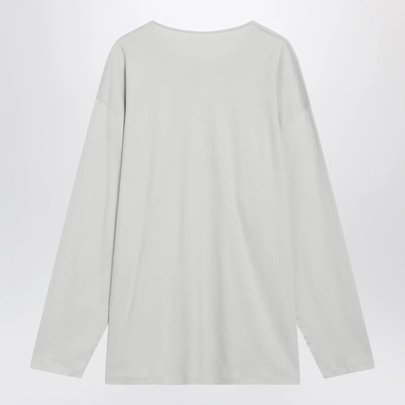 LEMAIRE Chalk-colored cotton and silk interlock T-shirt