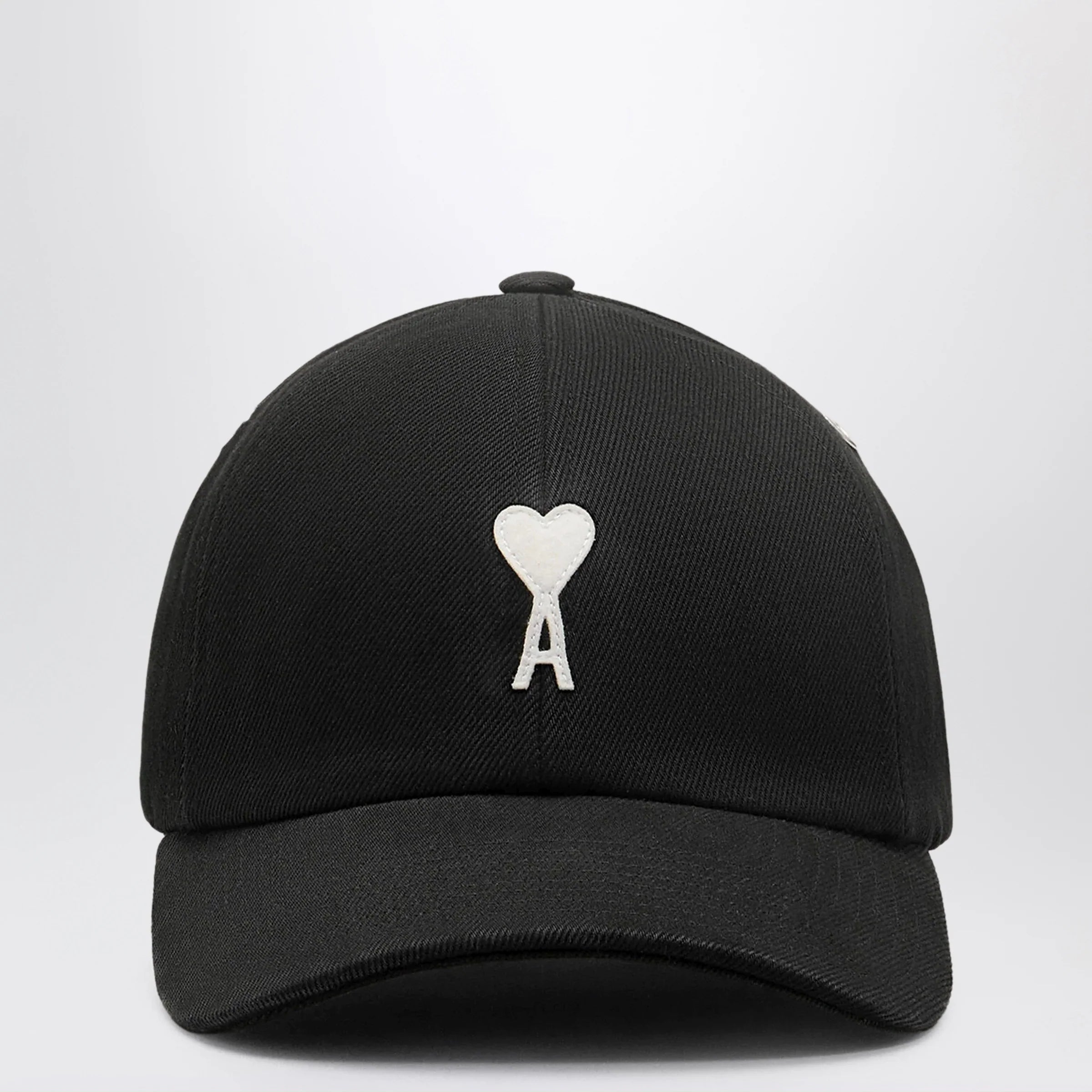 Ami Paris Black Ami De Coeur baseball cap
