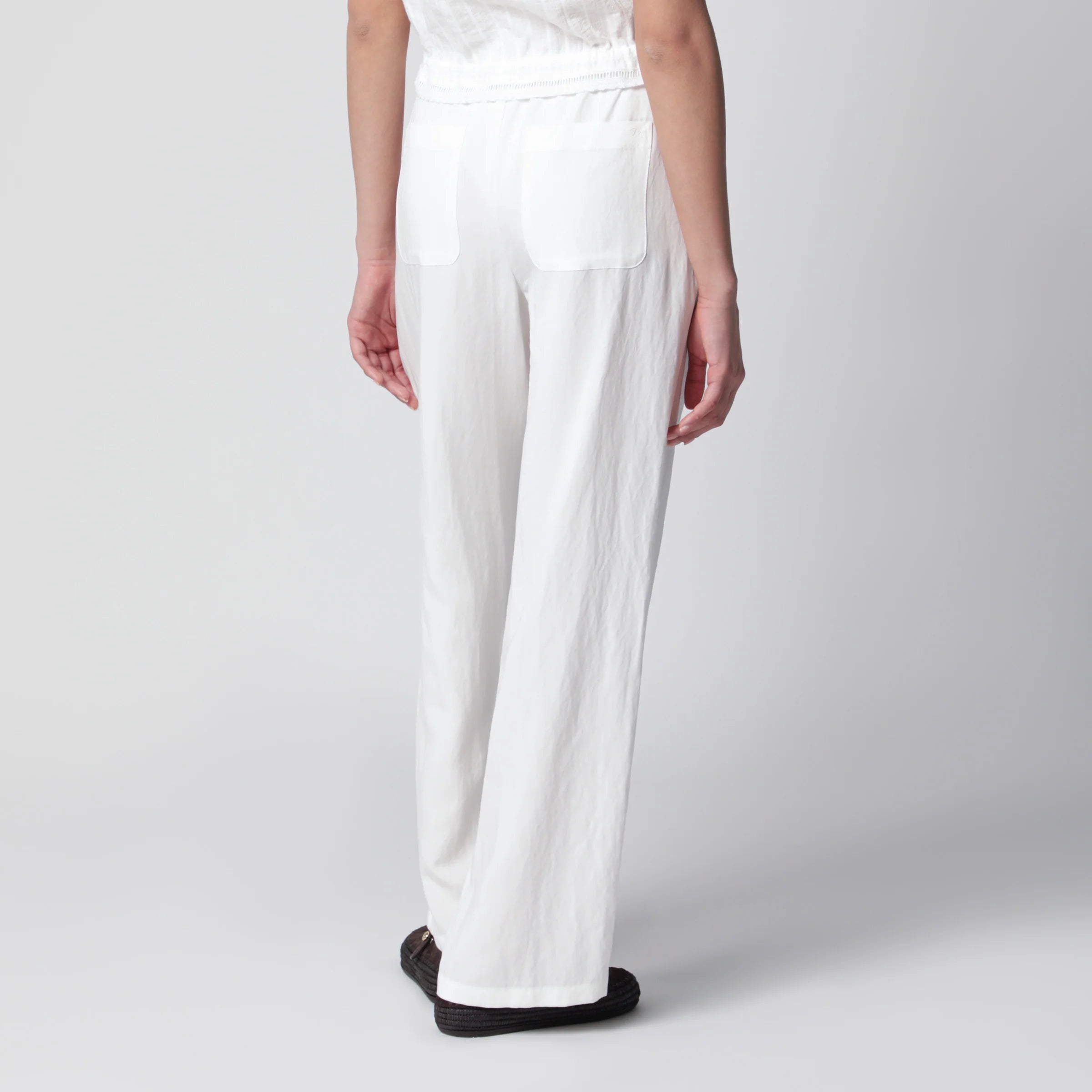 Dunst Ivory white rayon trousers
