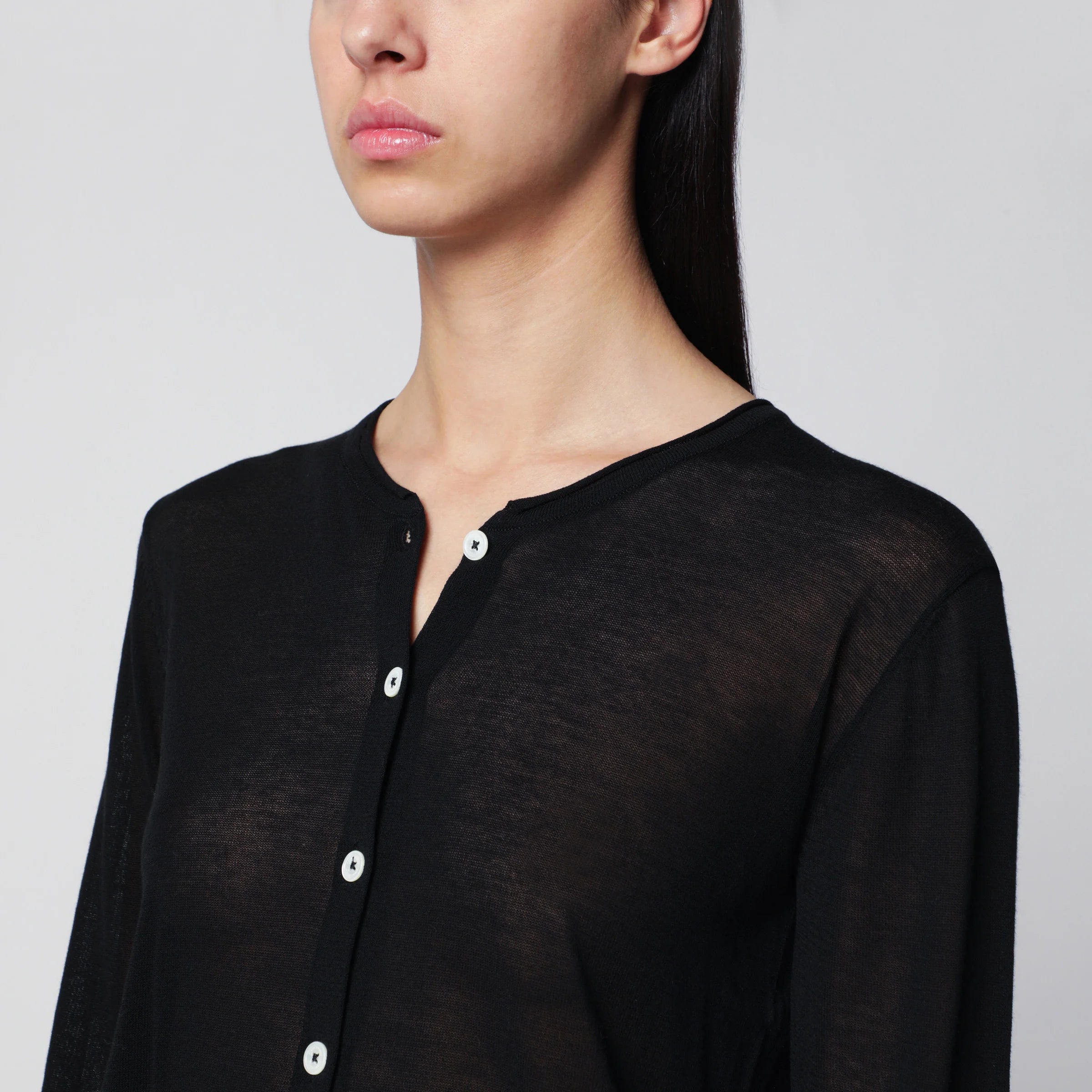 Dunst Black cotton-blend cardigan