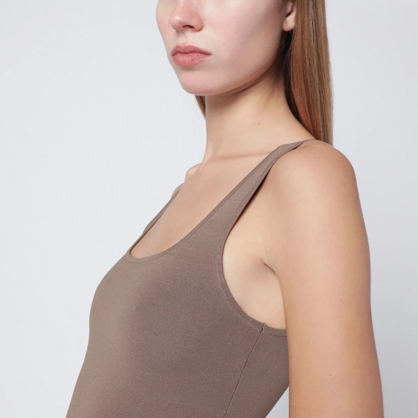 Entire Studios Light brown viscose-blend top