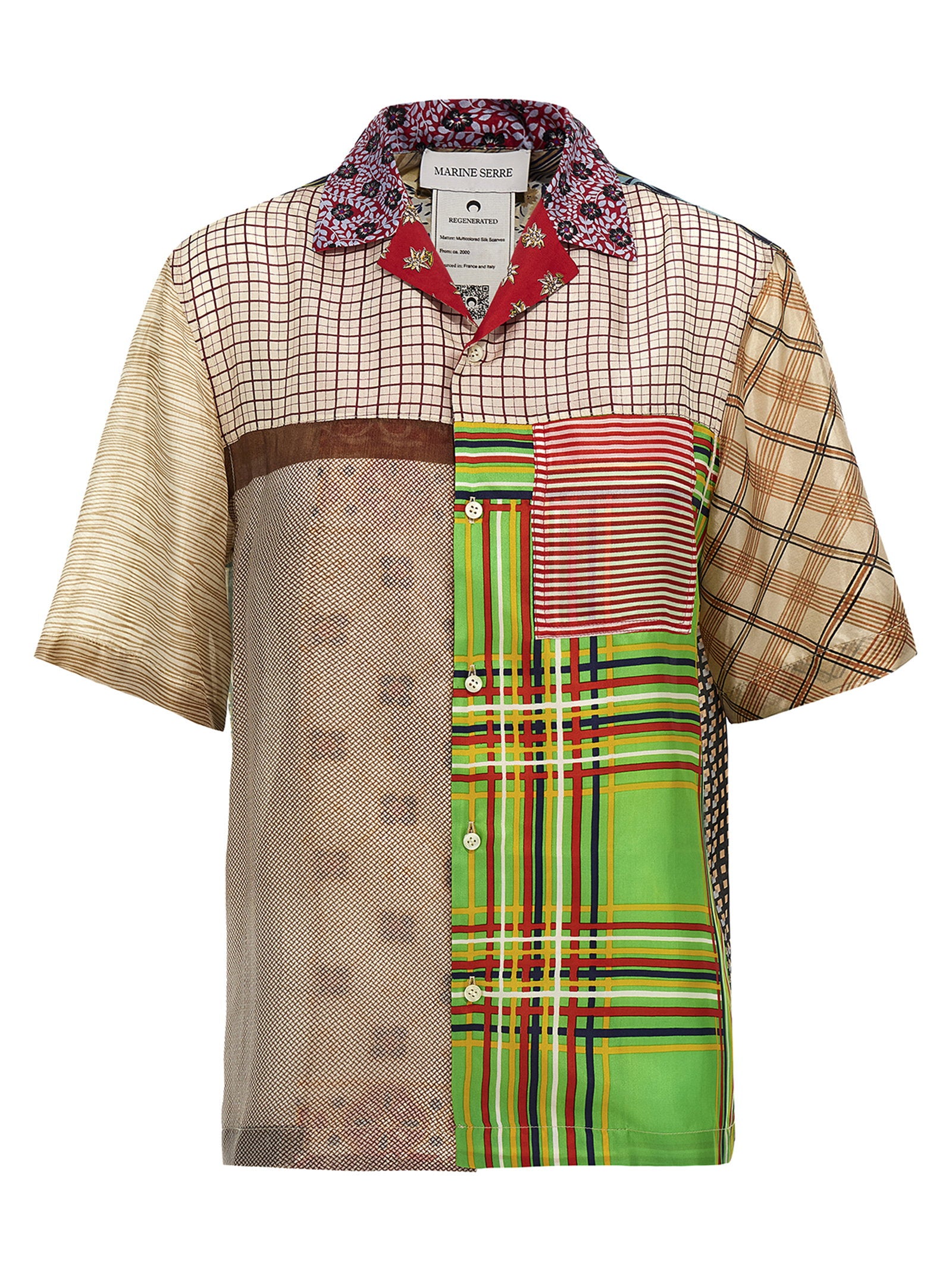 Marine Serre Regenerated Silk Scarf Bowling Shirt