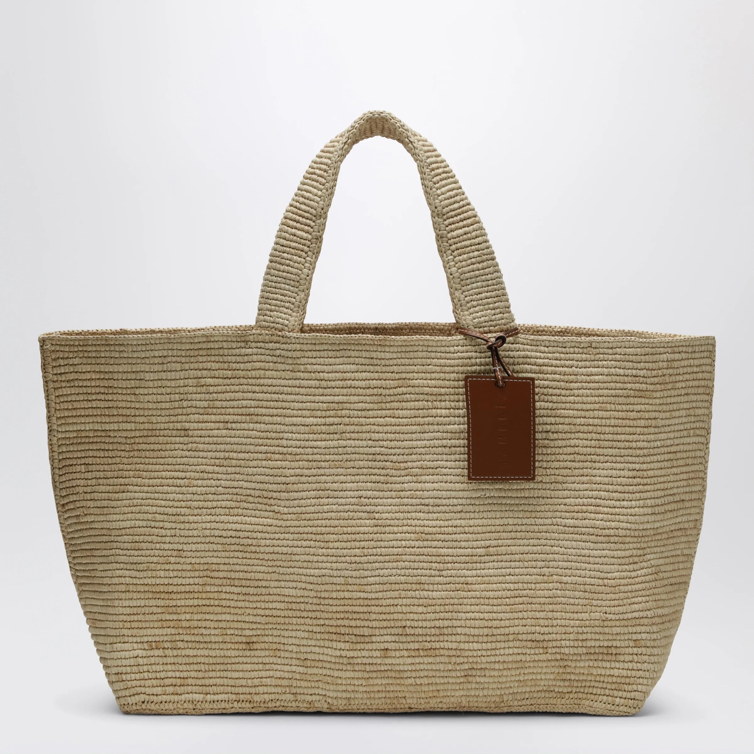 Manebí Large raffia tote bag