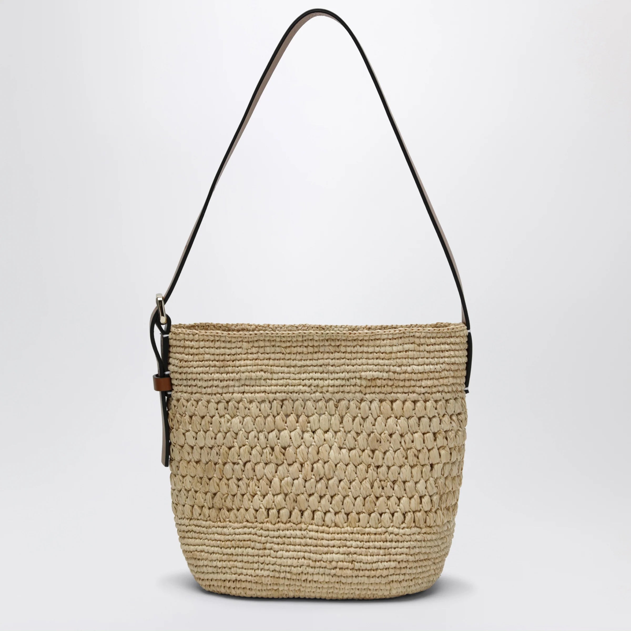 Manebí Raffia and leather crossbody bag