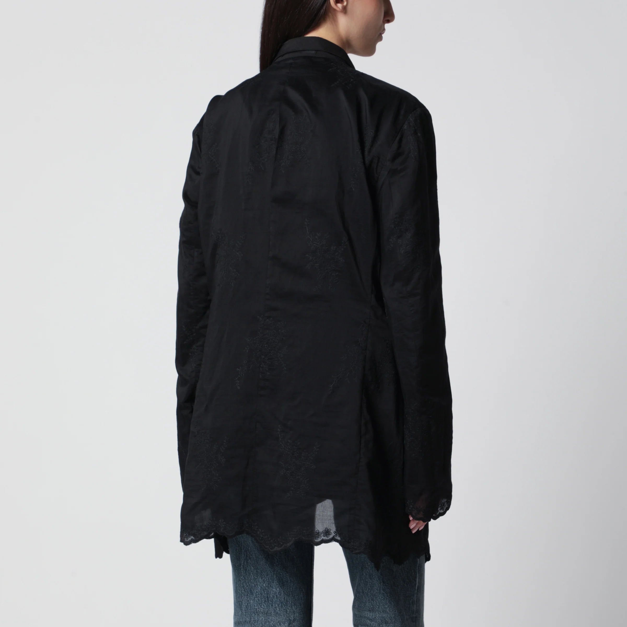 Our Legacy Reversible Drip blazer in soot black Techflax