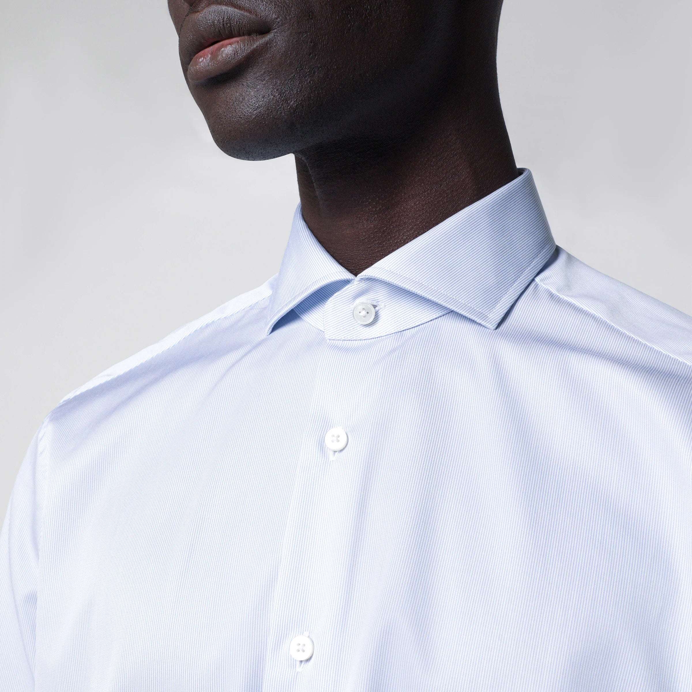 XACUS Travel Tailor Fit light blue shirt