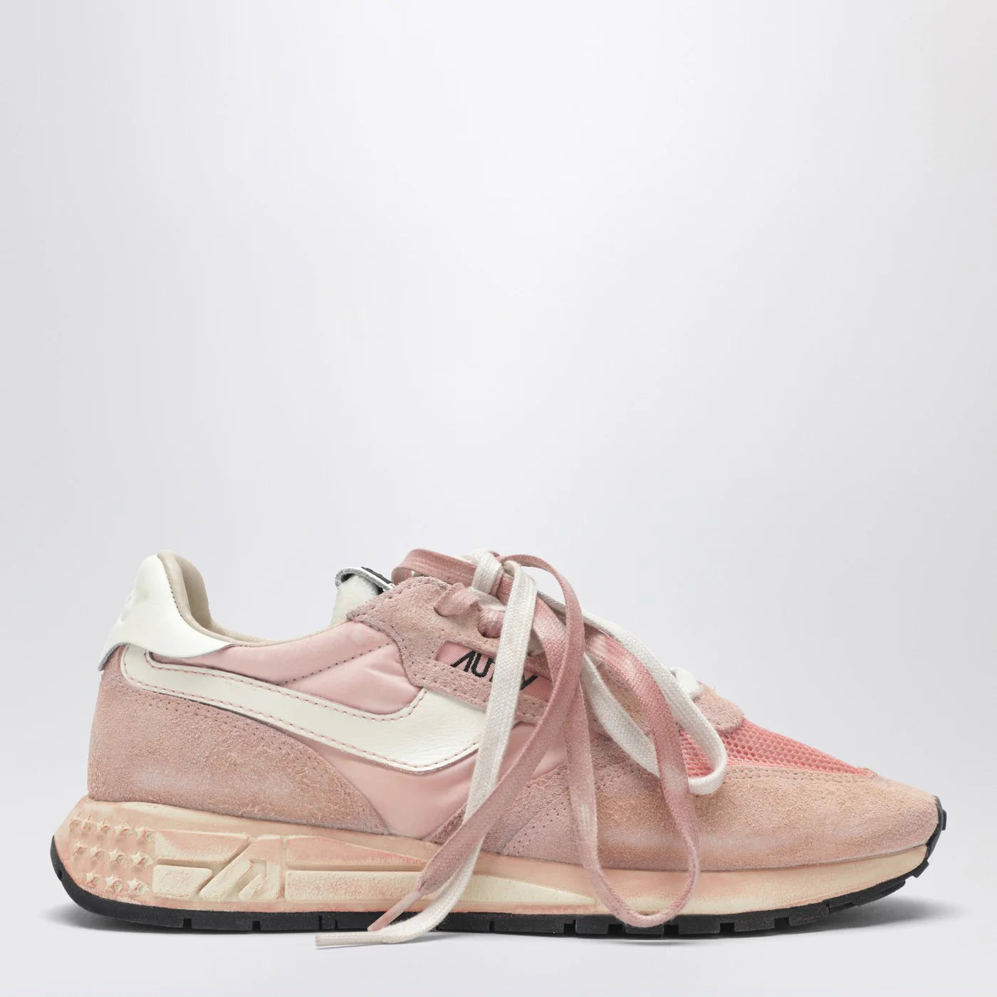 AUTRY Reelwind Super Vintage sneakers in pink nylon and suede