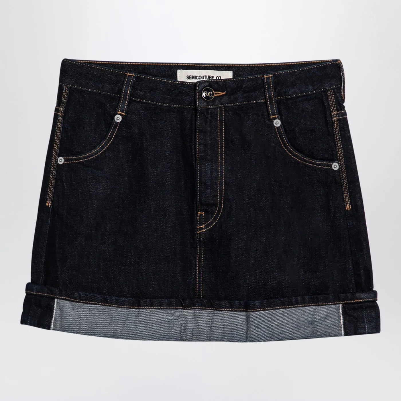 Semicouture Floriane miniskirt in dark denim