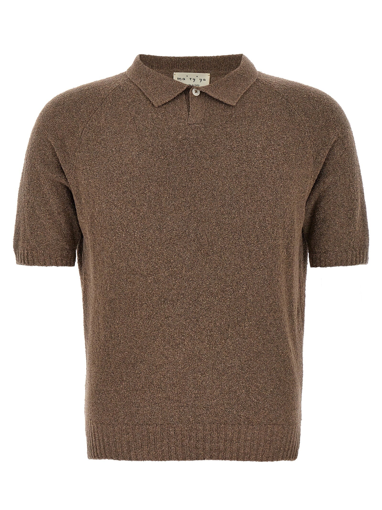 Ma'ry'ya Bouclé Cotton Polo Shirt