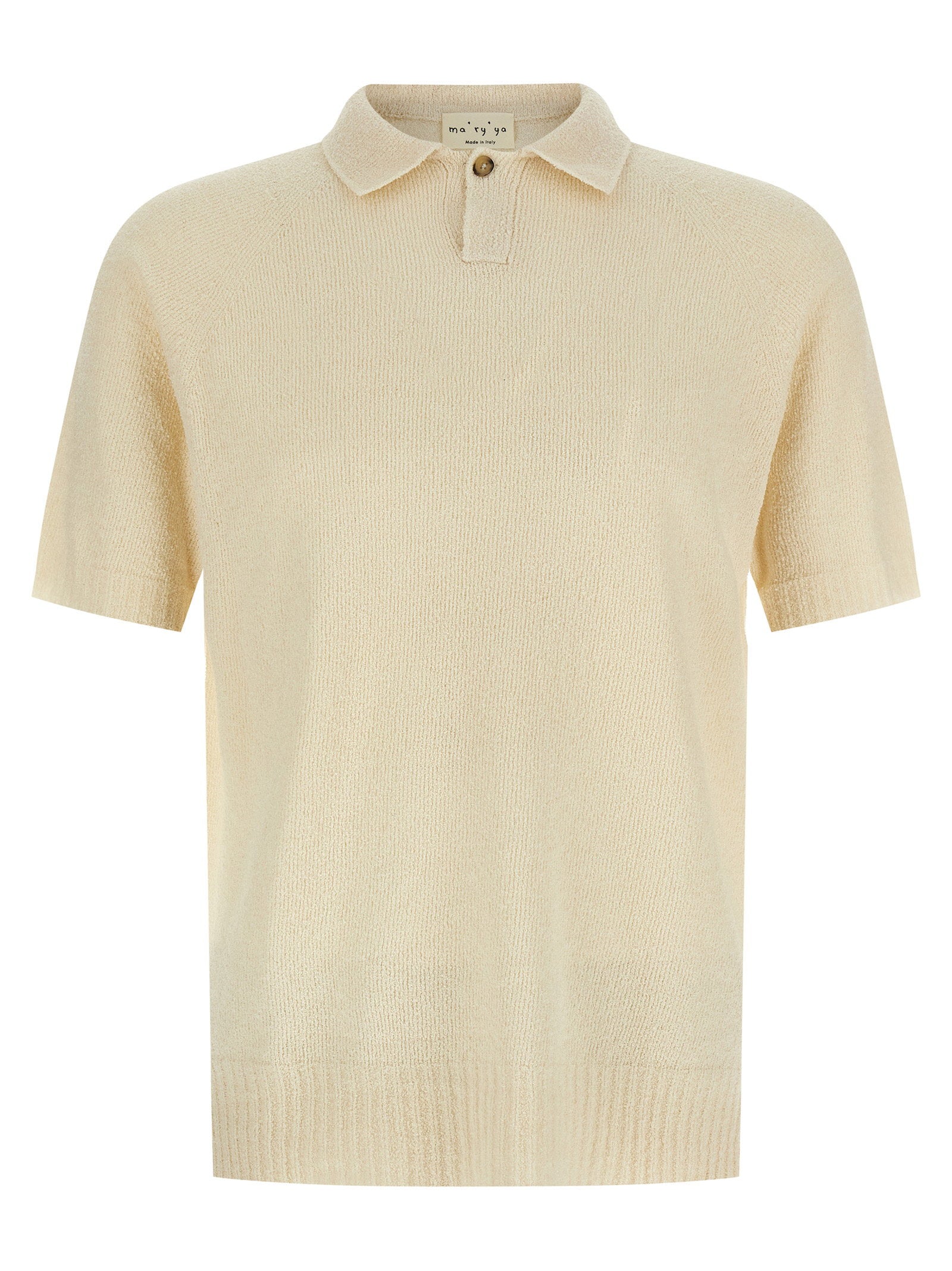 Ma'ry'ya Spongy Effect Polo Shirt