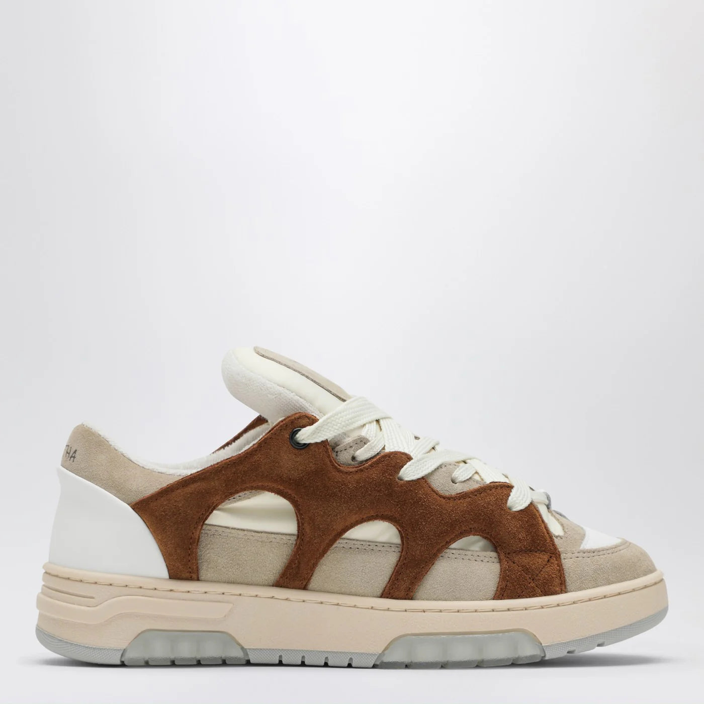Santha Cream/brown mesh and suede Model 1 Sneakers