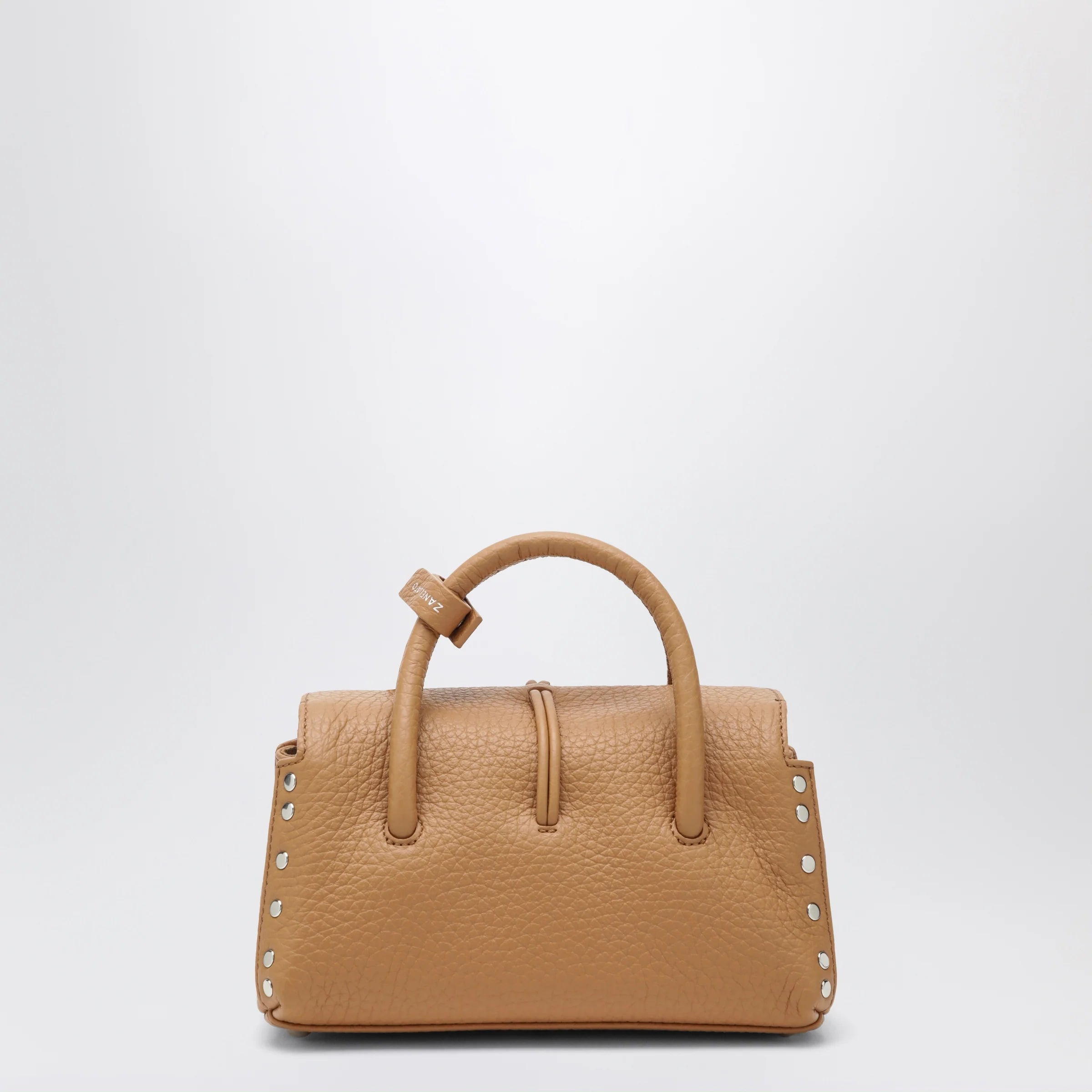Zanellato Dotta Baby amaretto grained leather bag