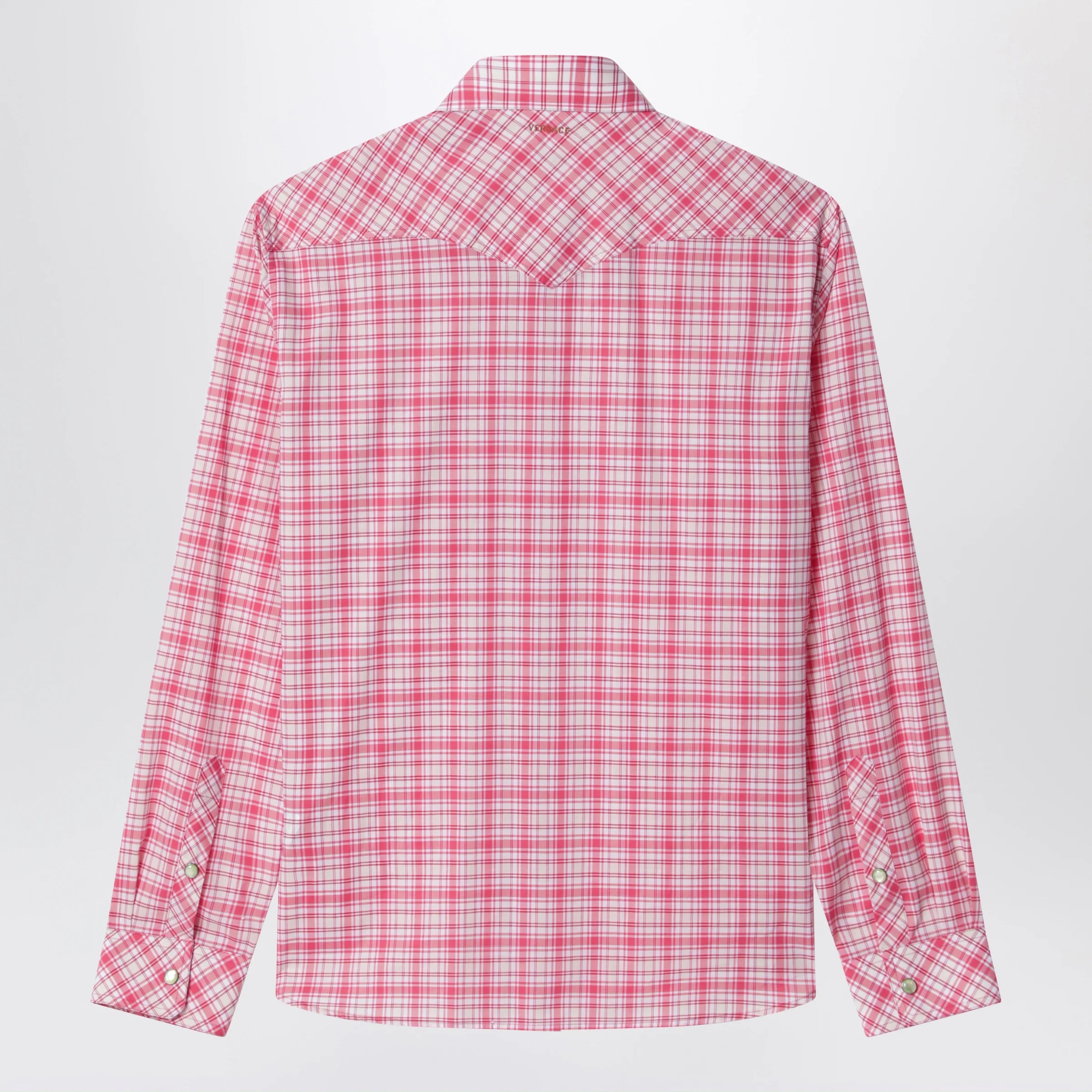 Versace Slim-fit cotton poplin check shirt