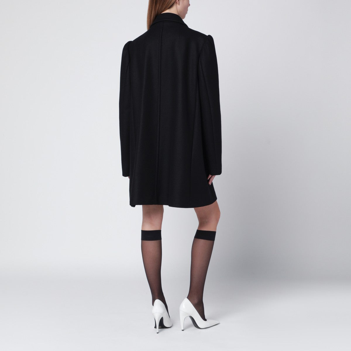 Dries Van Noten Black coat with embroidery detail