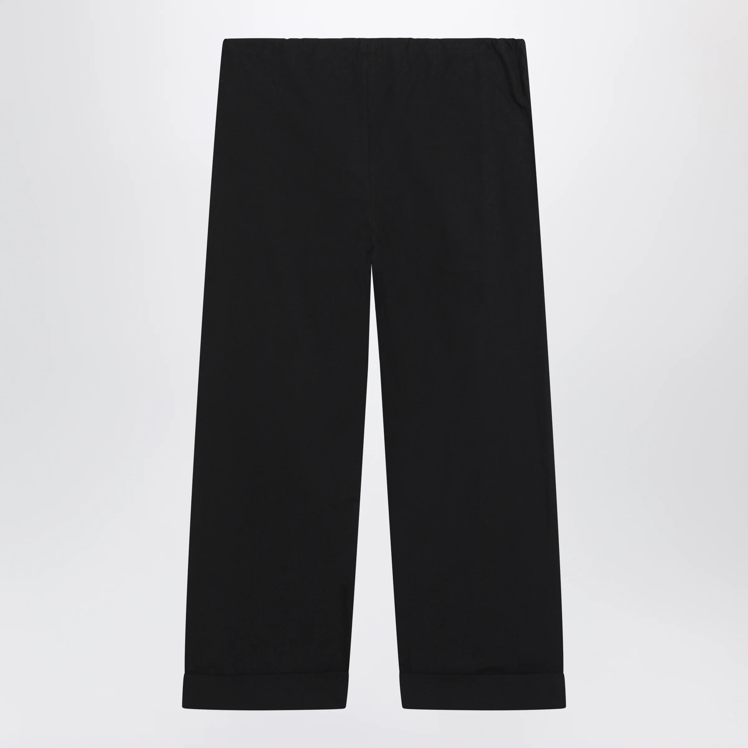 The Row Low-rise relaxed-fit cotton poplin trousers in black