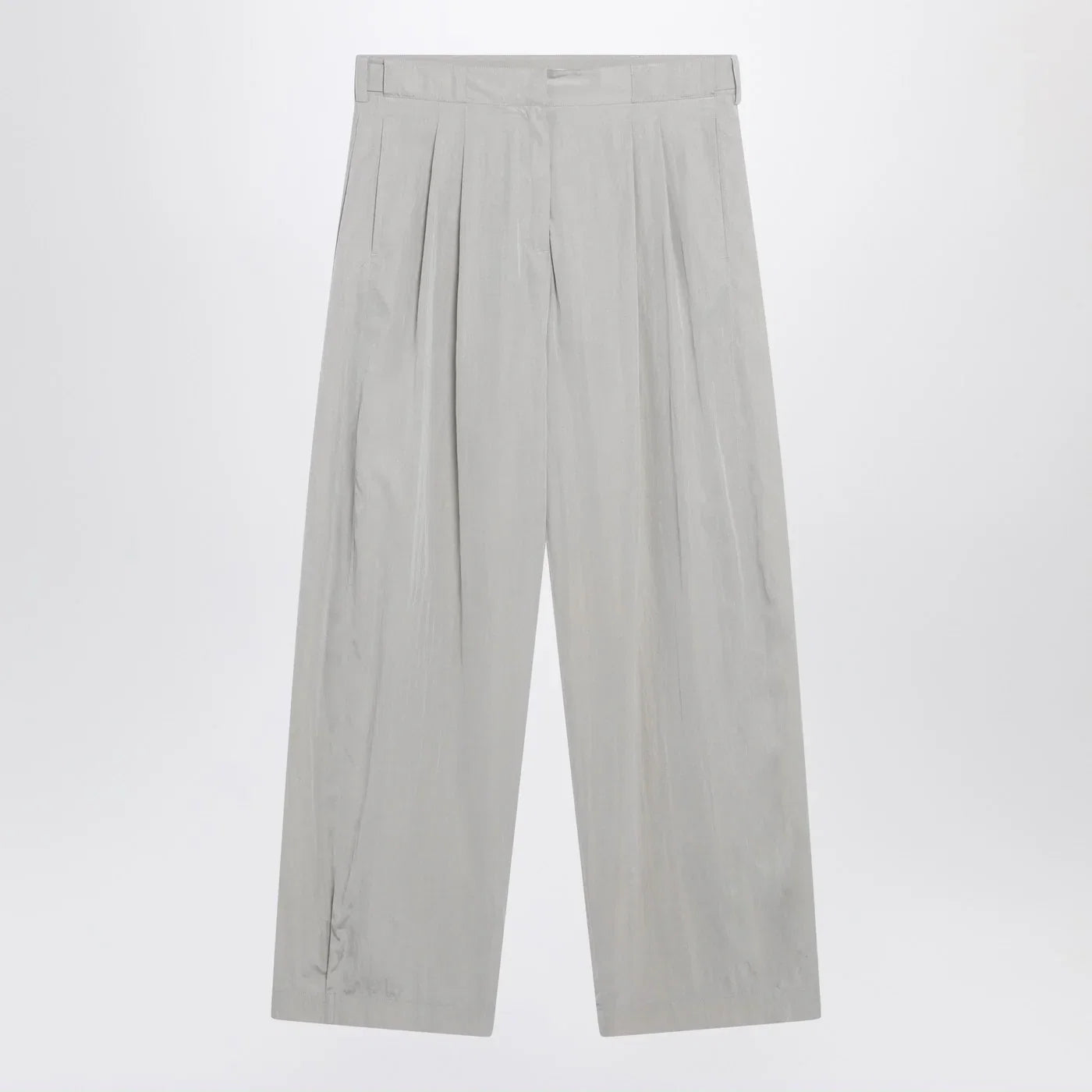 The Row Iven trousers in smoke grey silk blend