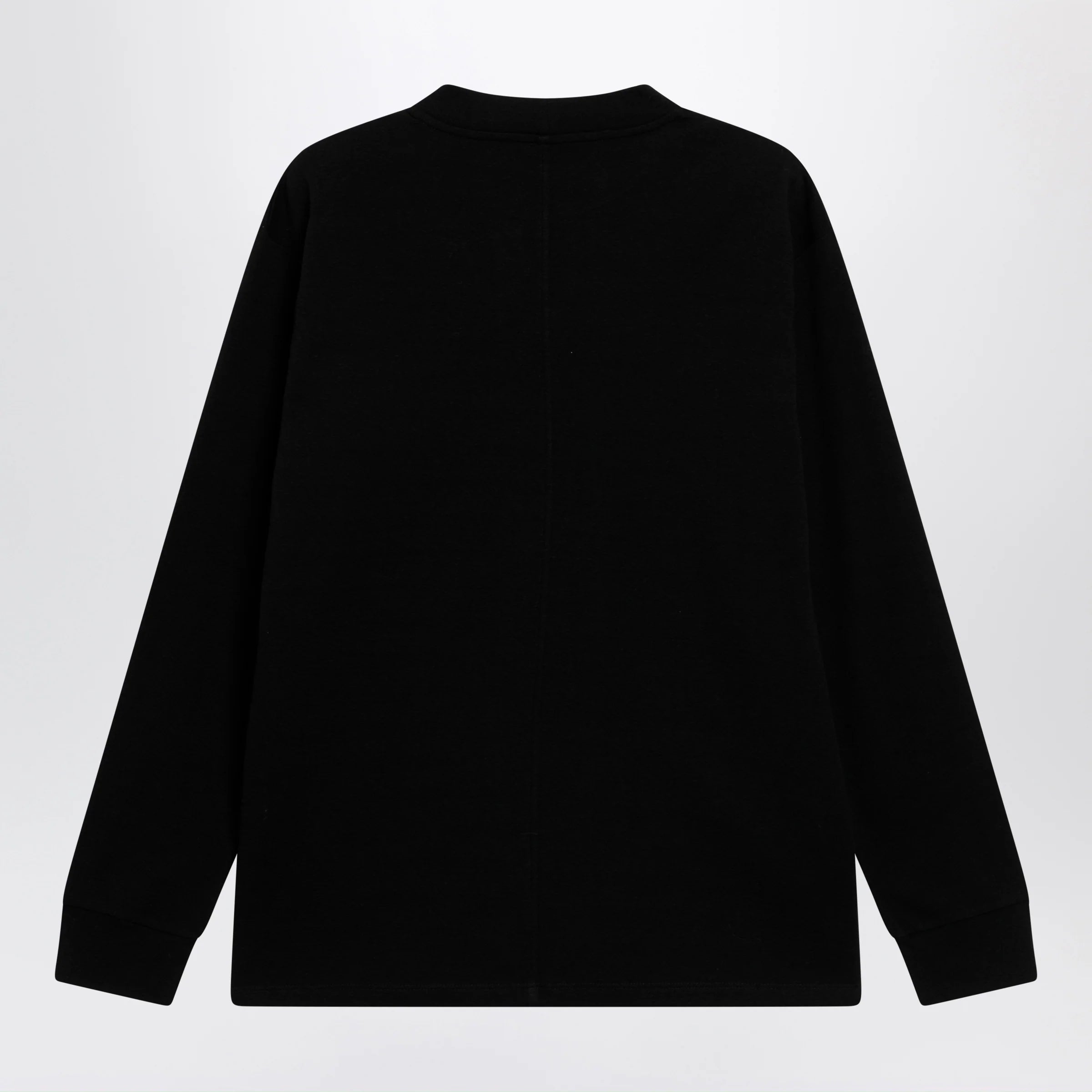 The Row Black cotton crew-neck sweater