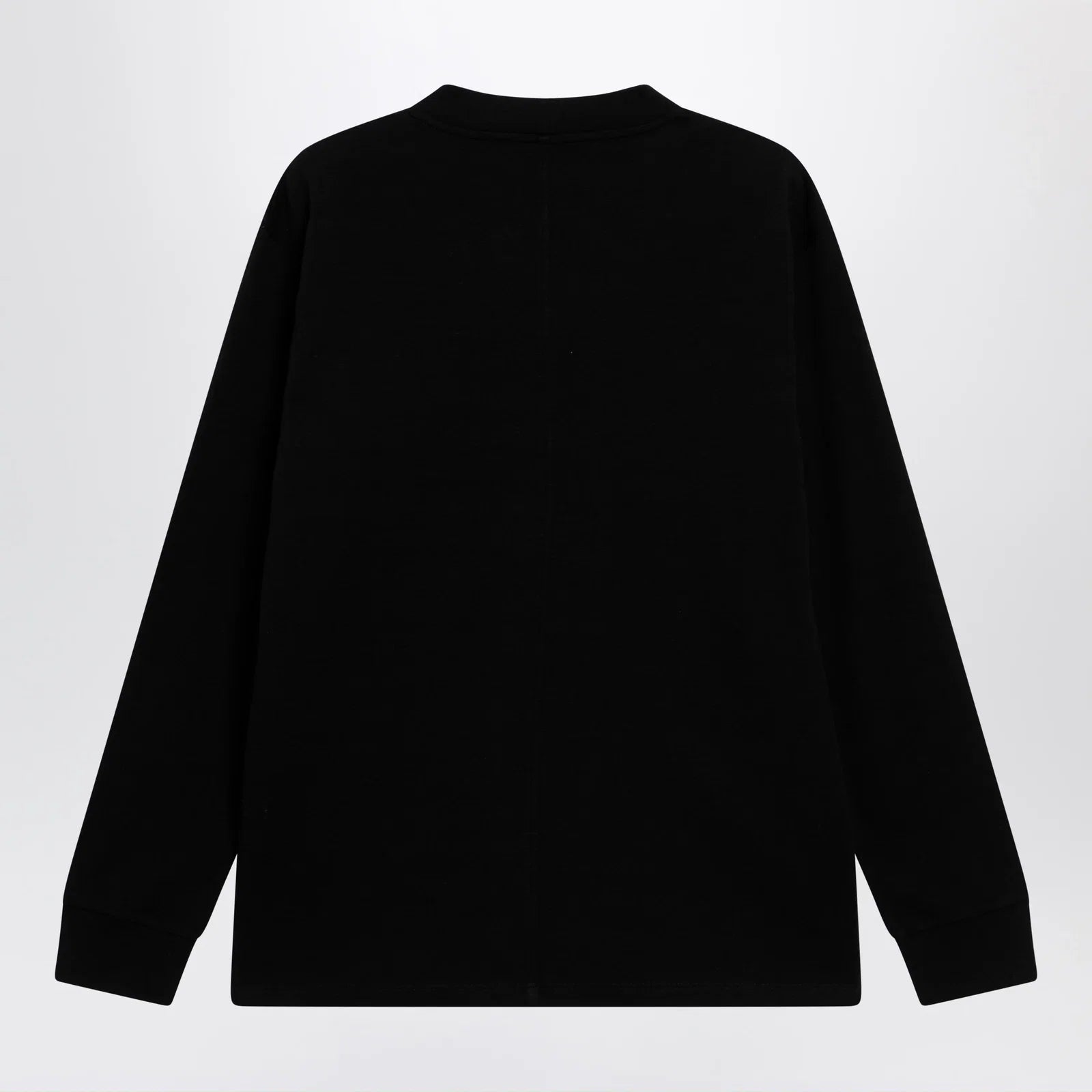 The Row Black cotton crew-neck sweater