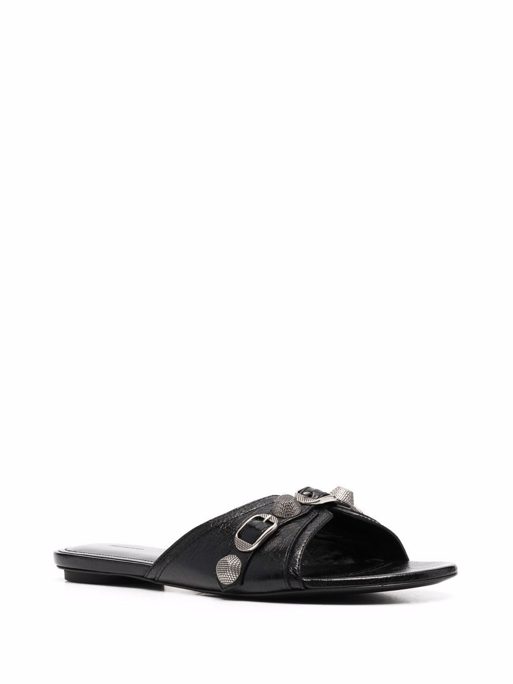 Sandale prej lëkure Balenciaga Cagole
