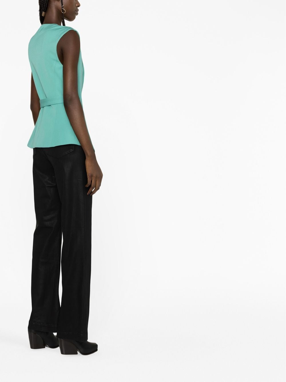 Balmain Sleeveless belted jacket