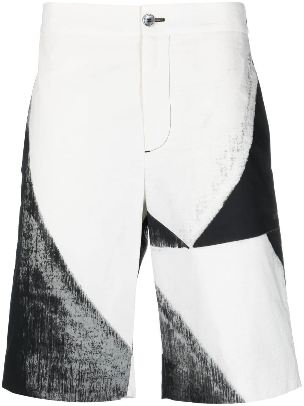 Pantallona të shkurtra bermuda prej pambuku me print abstrakt Alexander McQueen