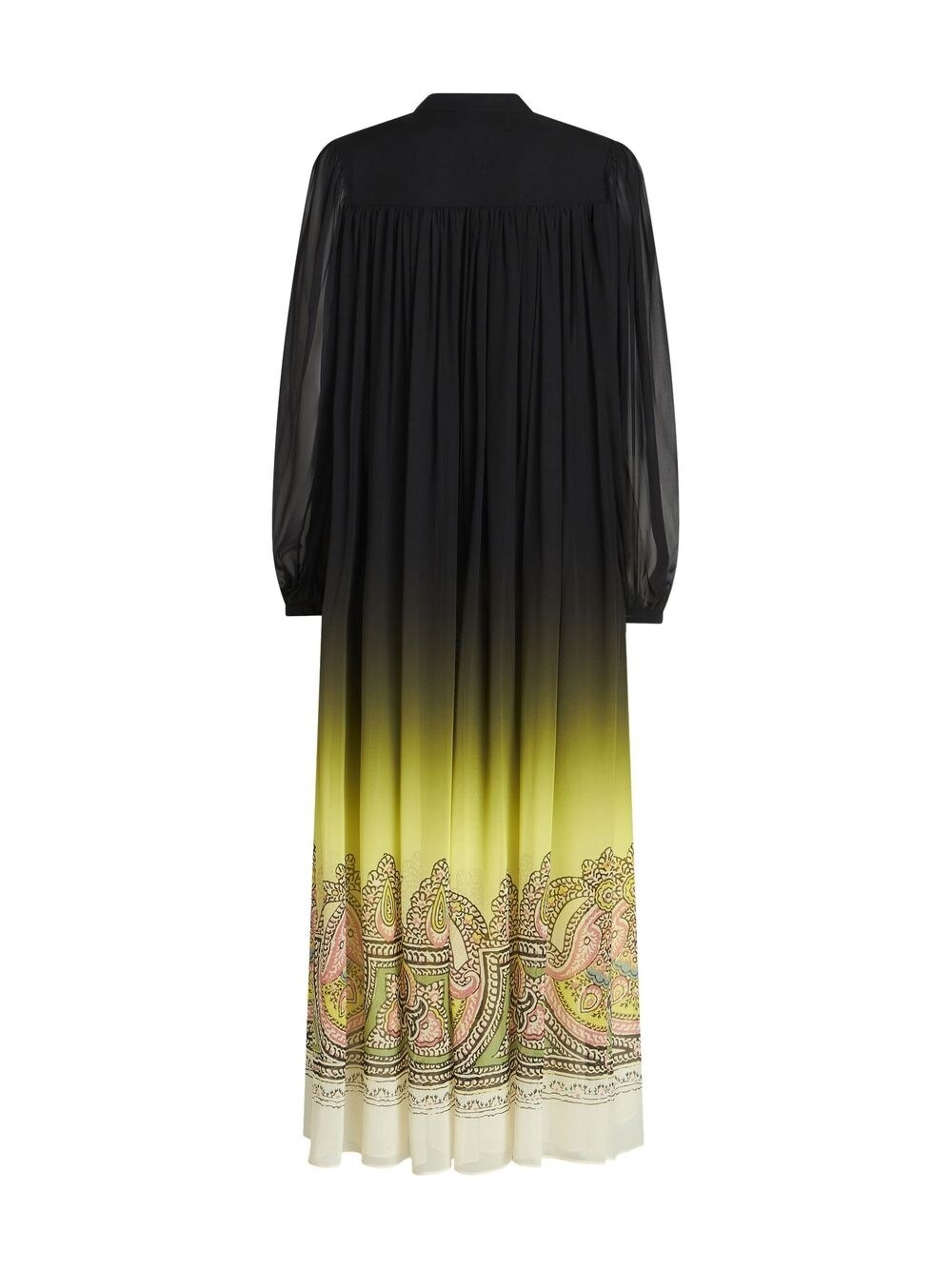Fustan mëndafshi Etro me print paisley dhe efekt gradienti