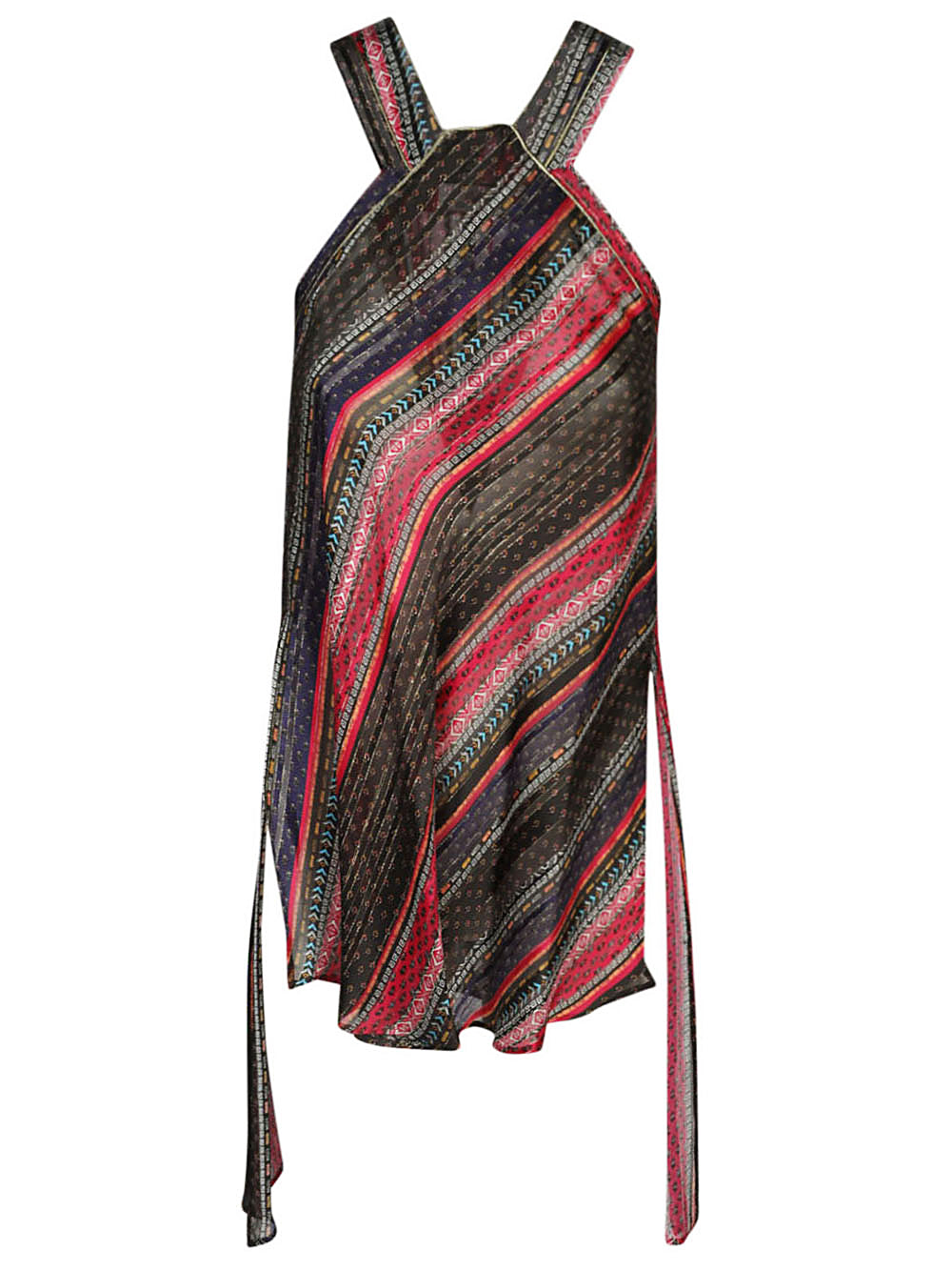 Seafarer Asymmetrical printed shirt