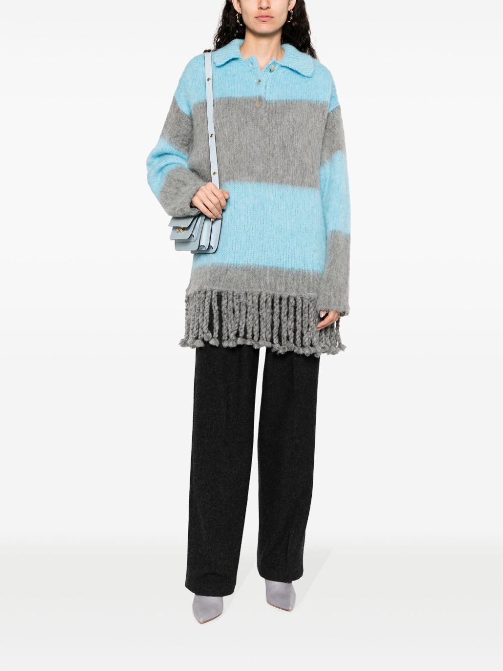 Etro Fringed-edge sweater minidress